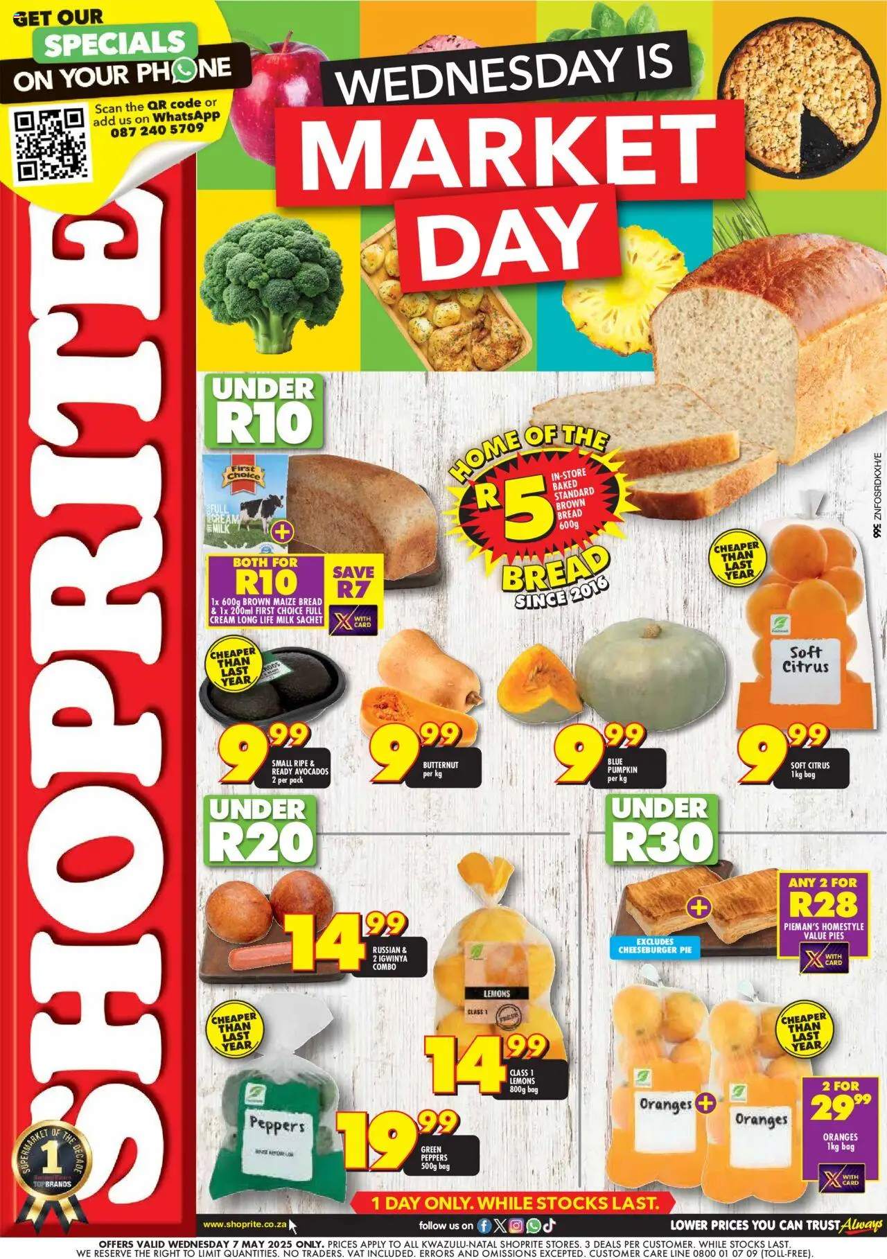 Shoprite KwaZulu-Natal - Market Day Deals 07/05 - 07/05/2025