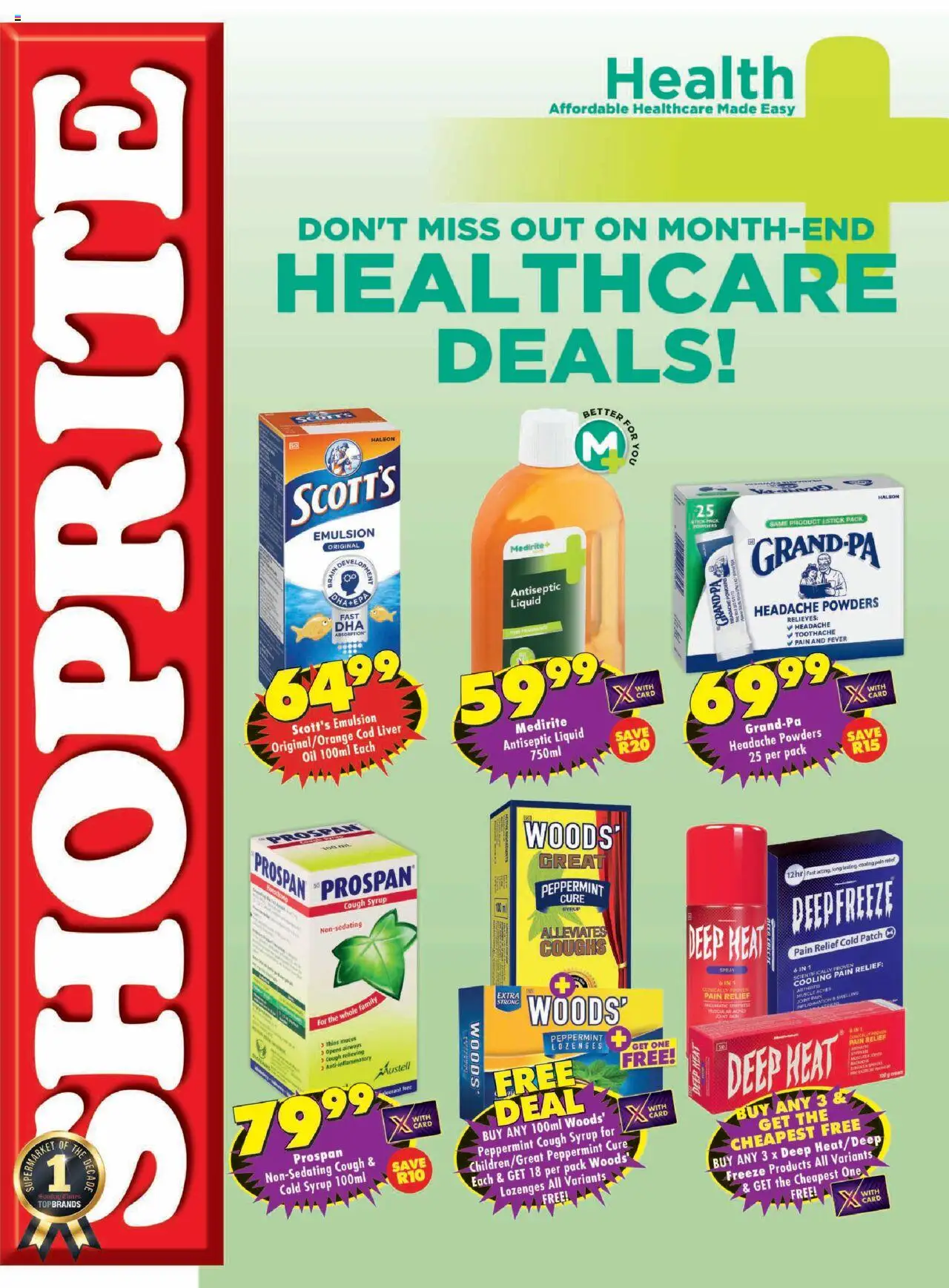 Shoprite Medirite Savings Leaflet 23/05 - 08/06/2025