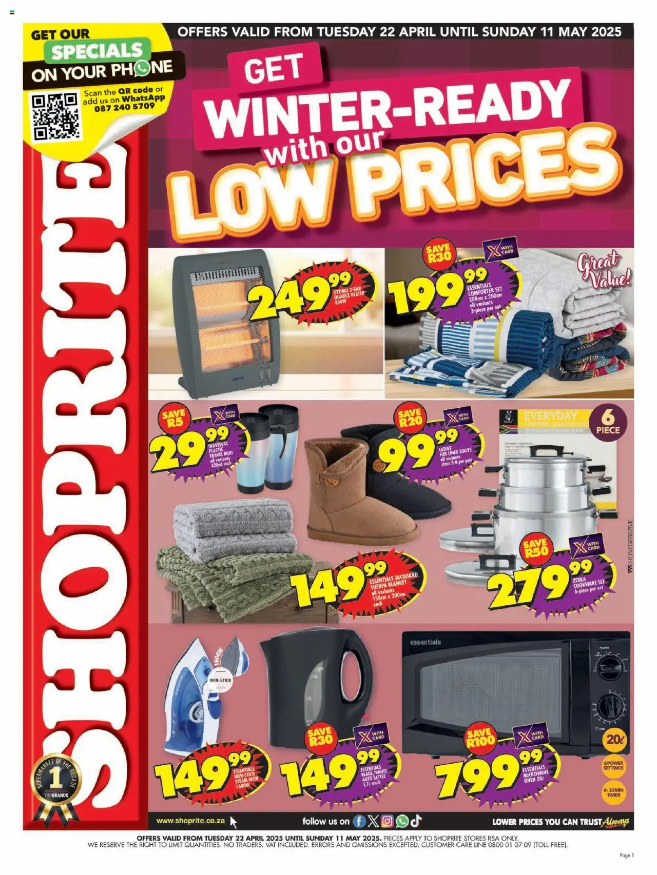 Shoprite Specials 22/04 - 11/05/2025