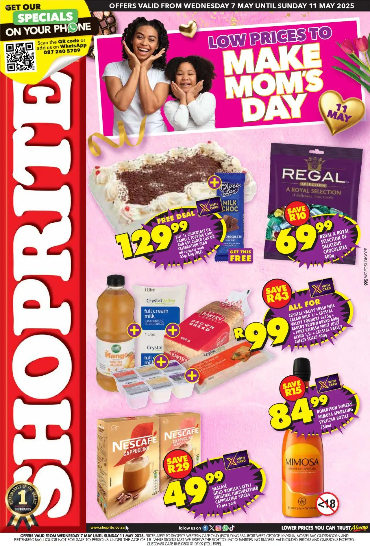 Shoprite Western Cape - Mother's Day Deals 07/05 - 11/05/2025 >> Catalogue