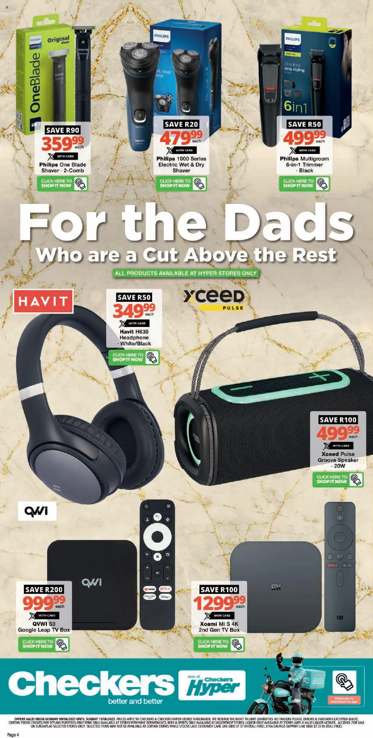 Checkers Father's Day Promotion 09/06 - 15/06/2025 >> Catalogue - page 4