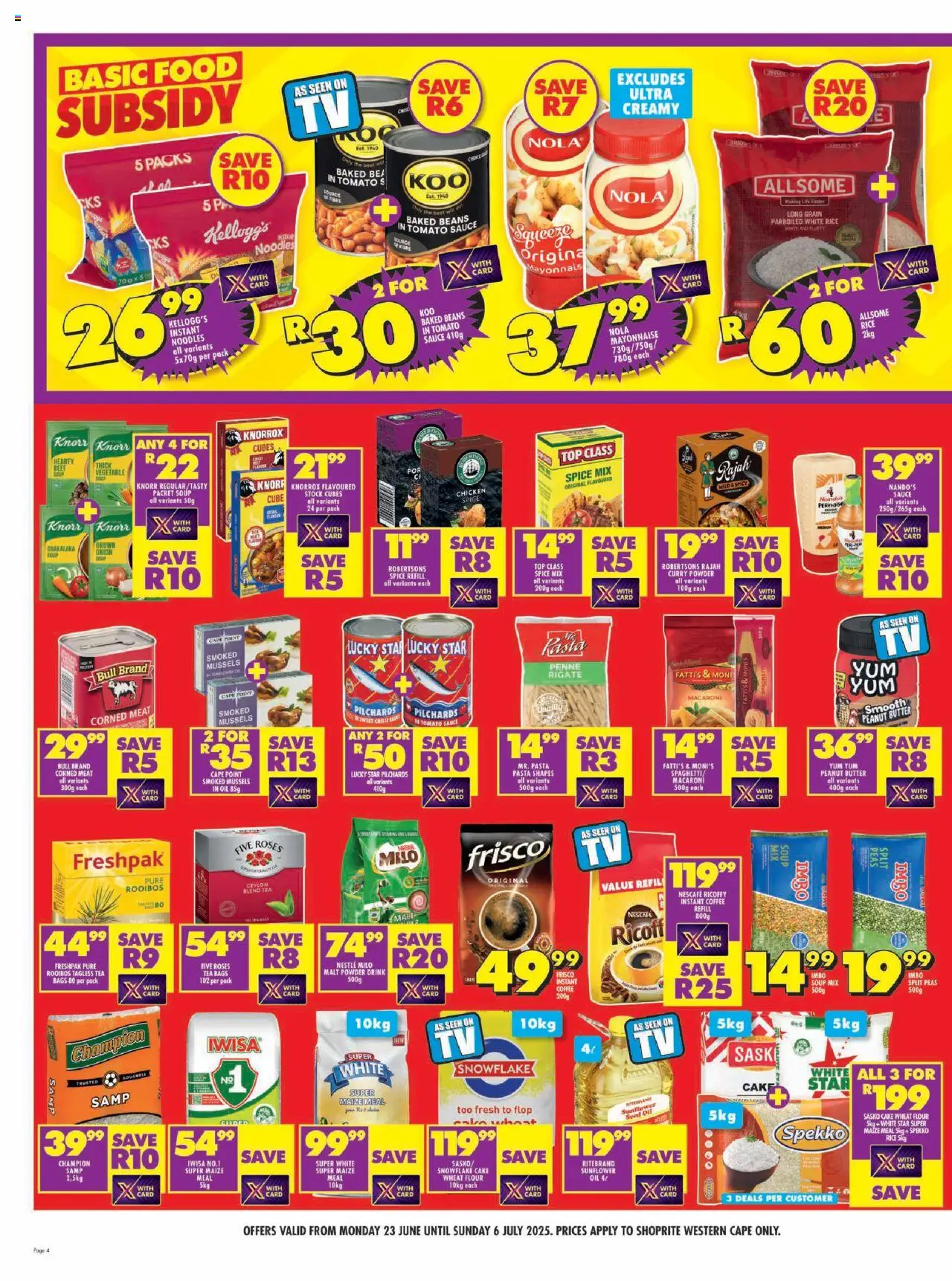 Shoprite Western Cape - Xtra Savings Exclusive 23/06 - 06/07/2025 >> Catalogue - page 4