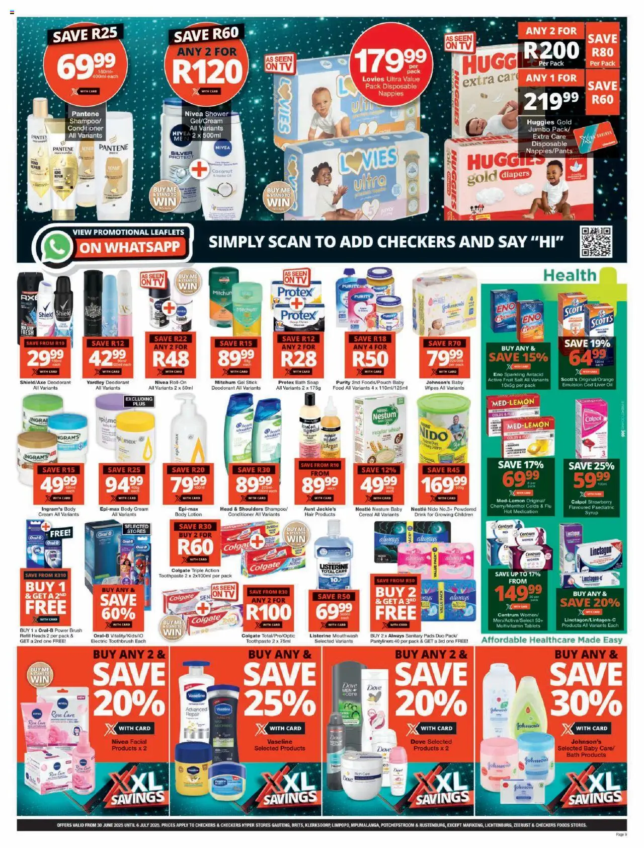 Checkers Gauteng - XXL Savings Week 4 Deals 30/06 - 06/07/2025 >> Catalogue - page 9