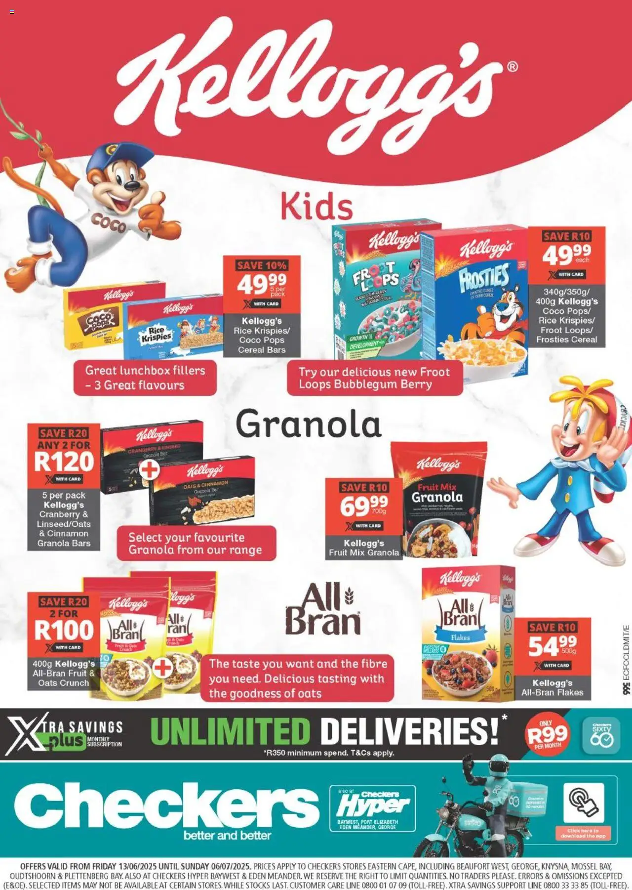 Checkers Eastern Cape - Kellogg's Promotion 13/06 - 06/07/2025