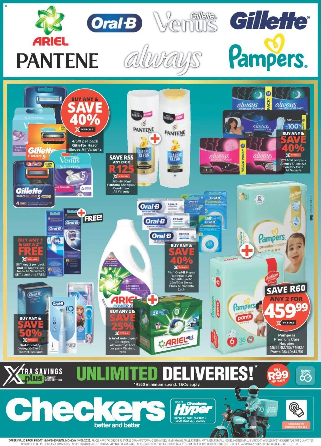 Checkers Eastern Cape - Personal Care Promotion 13/06 - 16/06/2025