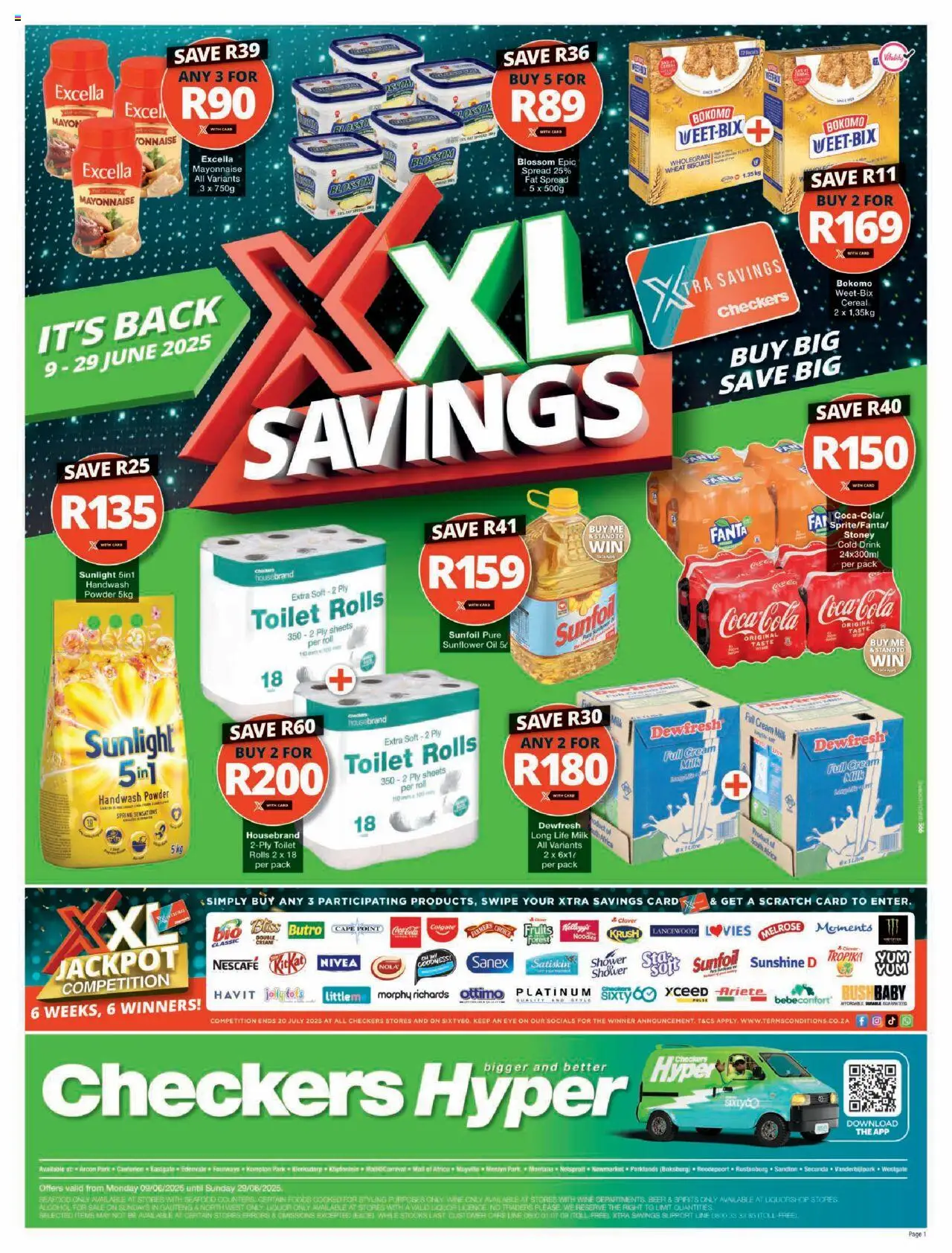 Checkers Gauteng - Hyper XXL Savings Week 1 Deals 09/06 - 29/06/2025 >> Catalogue