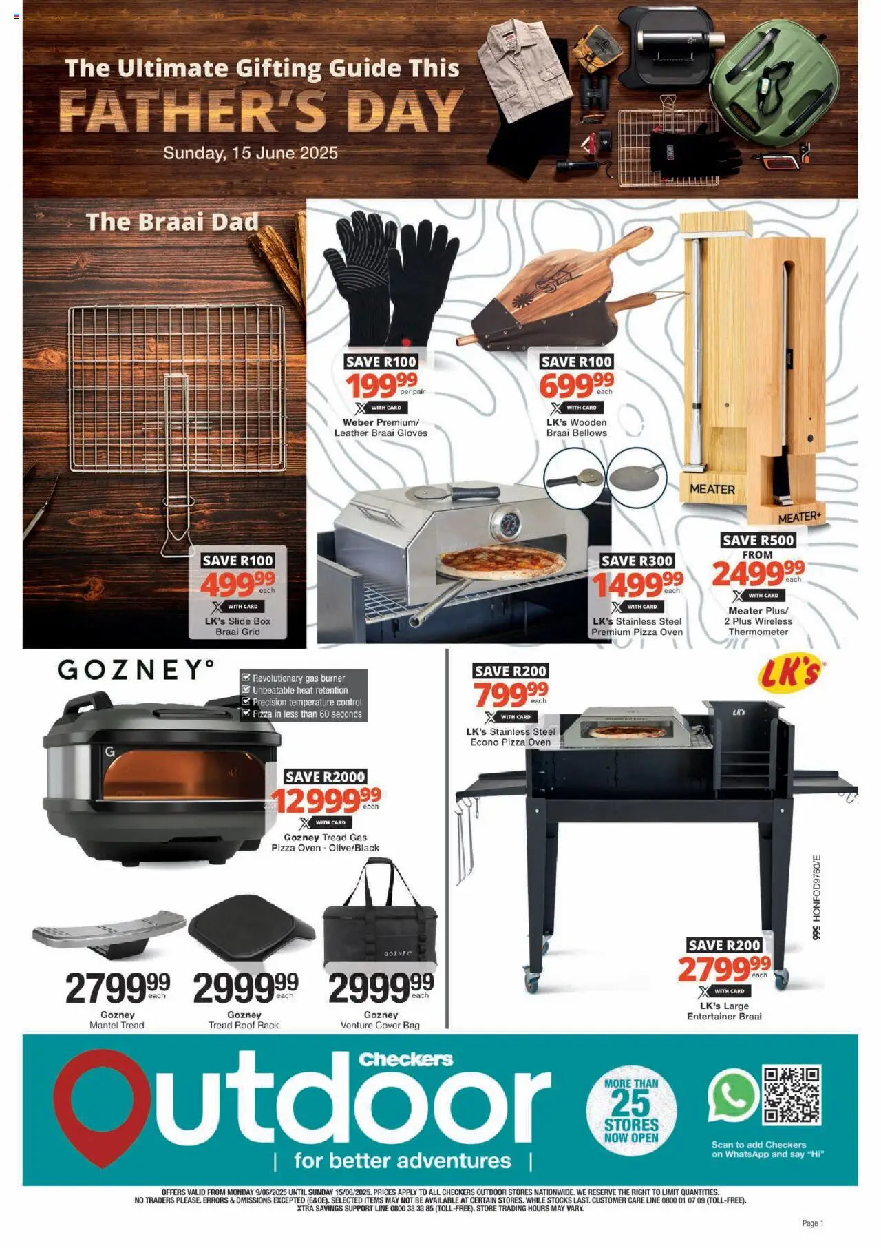 Checkers Outdoor Father's Day Promotion 09/06 - 15/06/2025 >> Catalogue