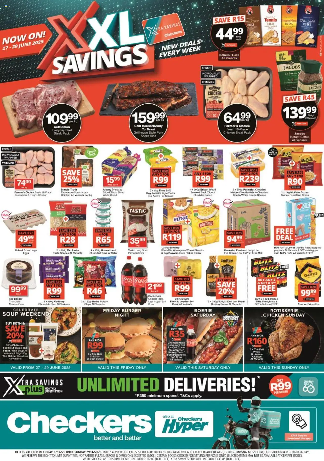 Checkers Western Cape - XXL Savings 27/06 - 29/06/2025 >> Catalogue