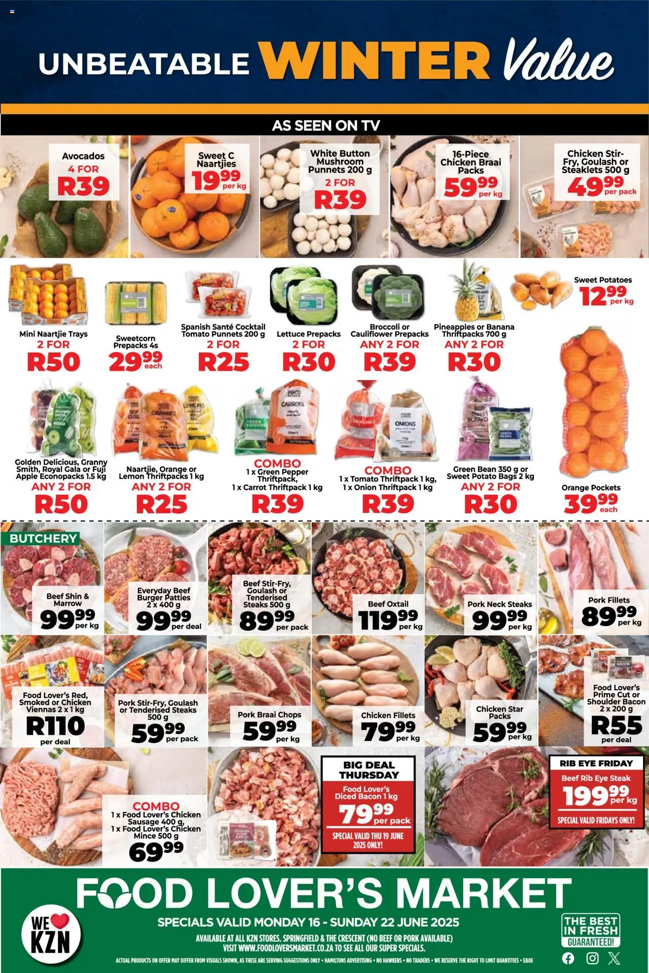 Food Lover's Market KwaZulu-Natal - Winter Value from 16/06 - 22/06/2025