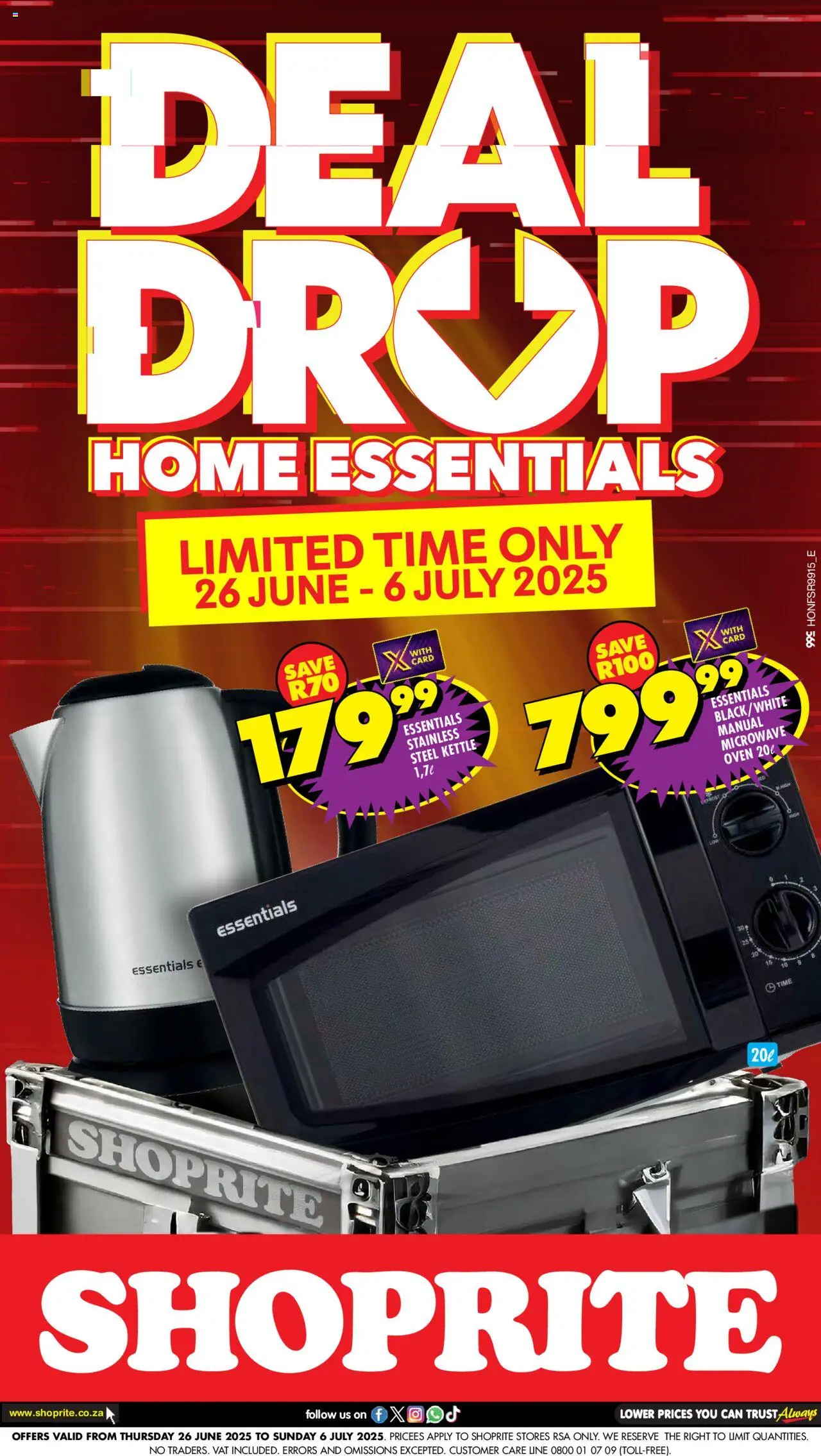Shoprite Deal Drop Home Essentials 26/06 - 06/07/2025 >> Catalogue