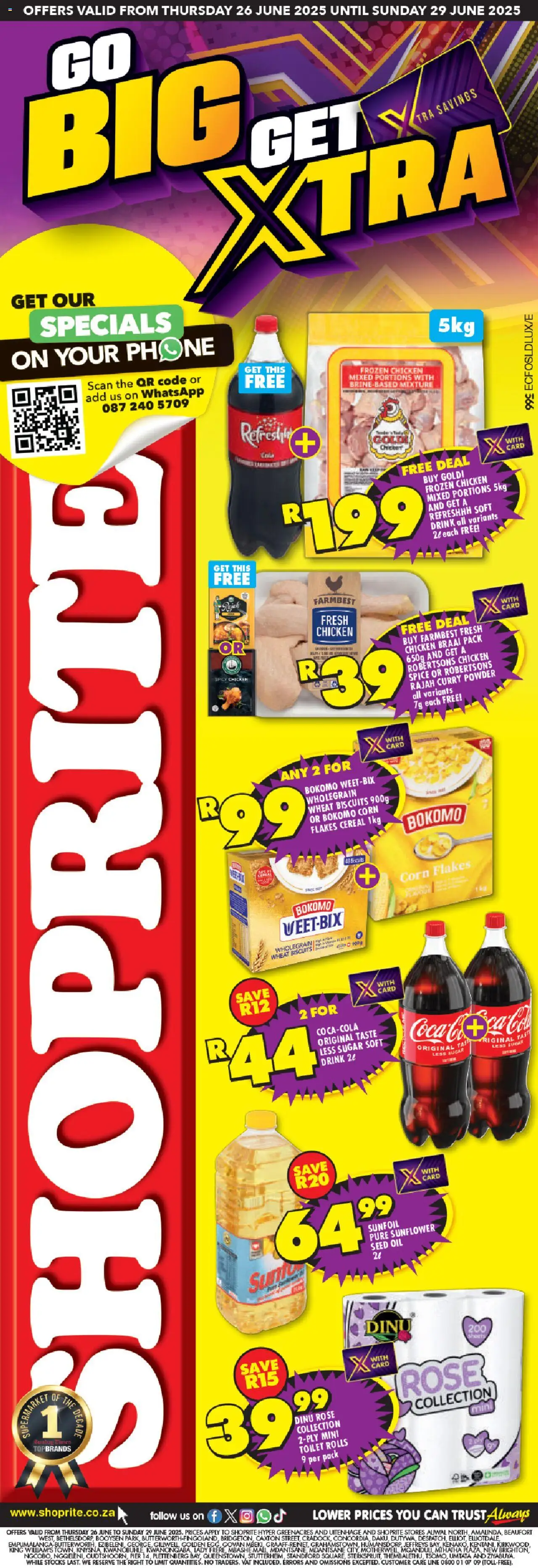 Shoprite Eastern Cape - More Xtra Savings Exclusive 26/06 - 29/06/2025 >> Catalogue