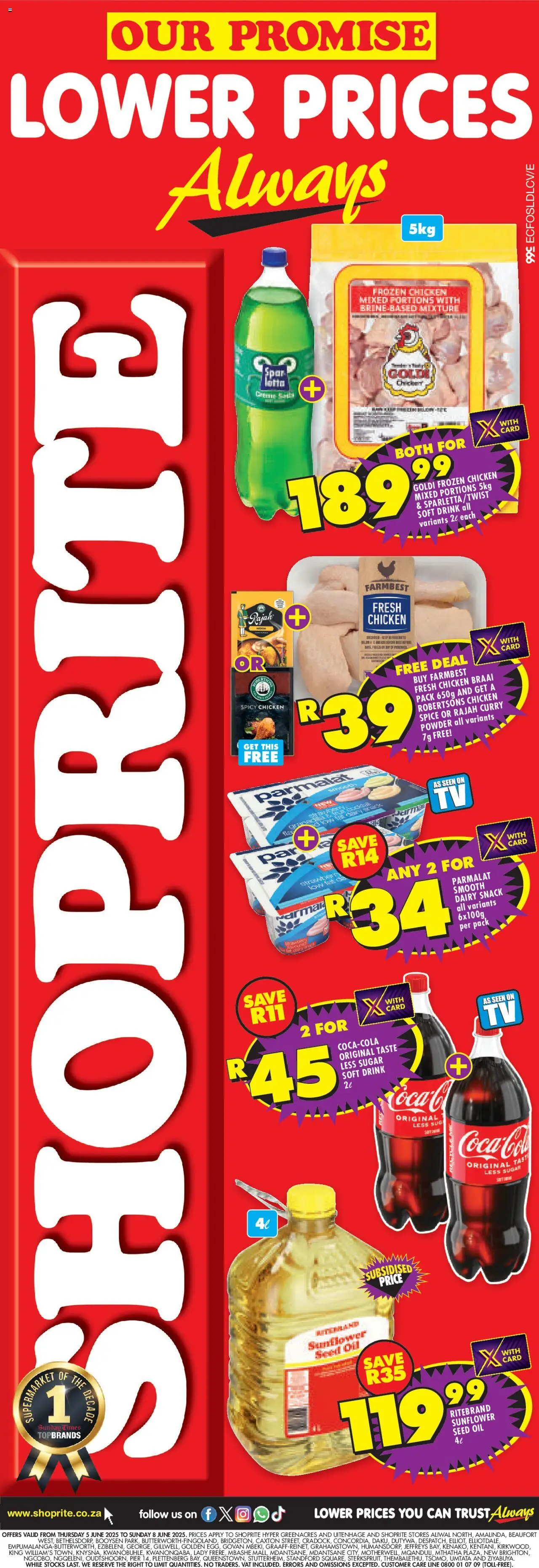 Shoprite Eastern Cape - Our Promise Exclusive 05/06 - 08/06/2025 >> Catalogue