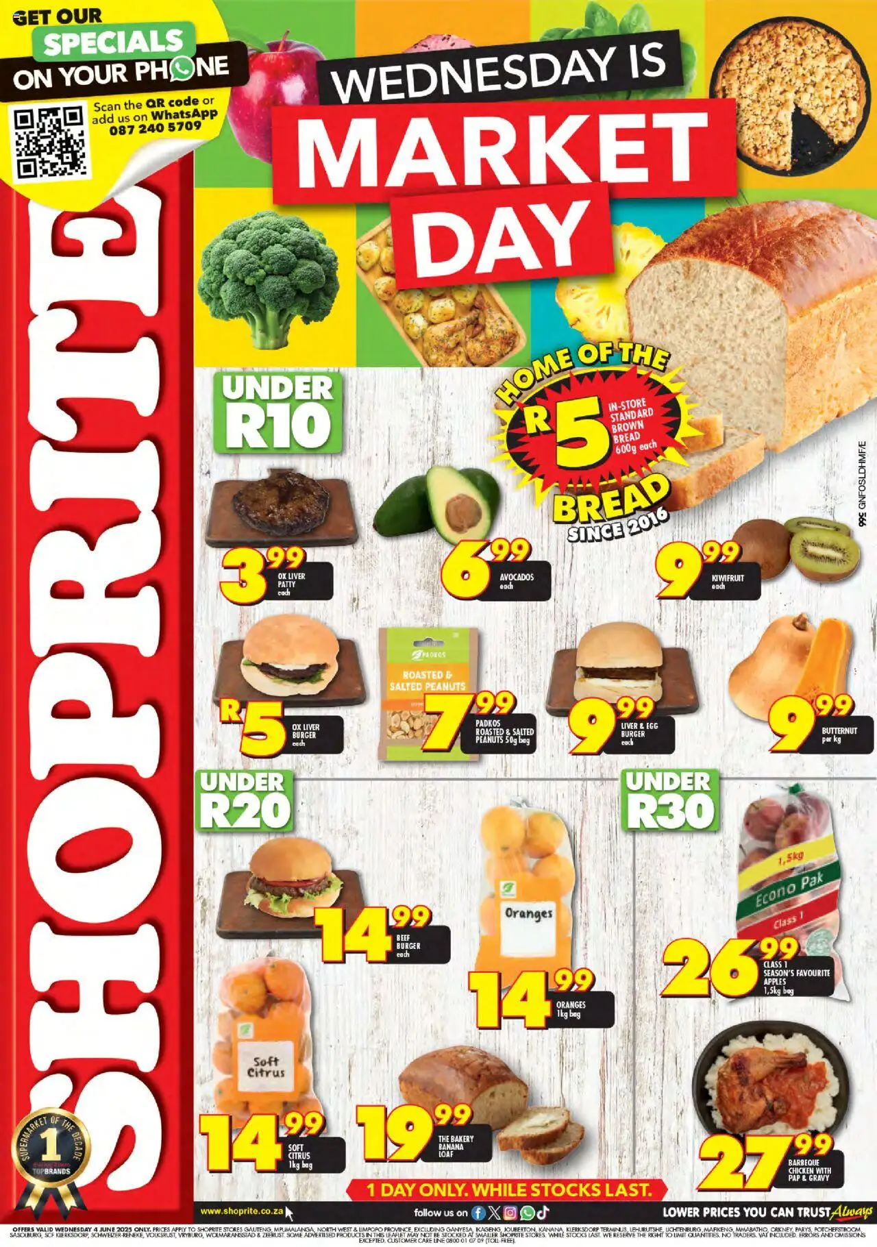 Shoprite Gauteng - Market Day Deals 04/06 - 04/06/2025 >> Catalogue