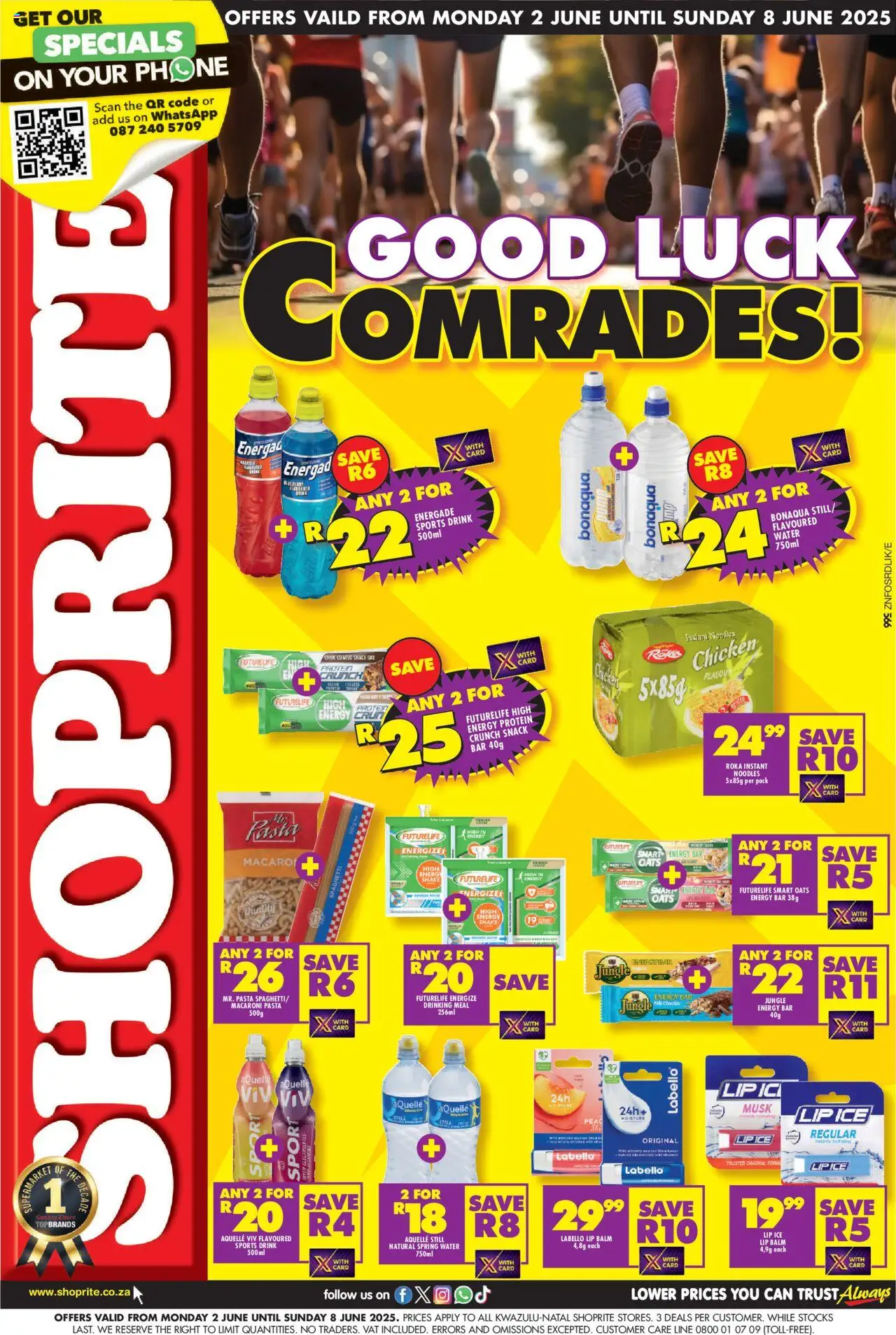 Shoprite KwaZulu-Natal - Good Luck Comrades Deals 02/06 - 08/06/2025 >> Catalogue
