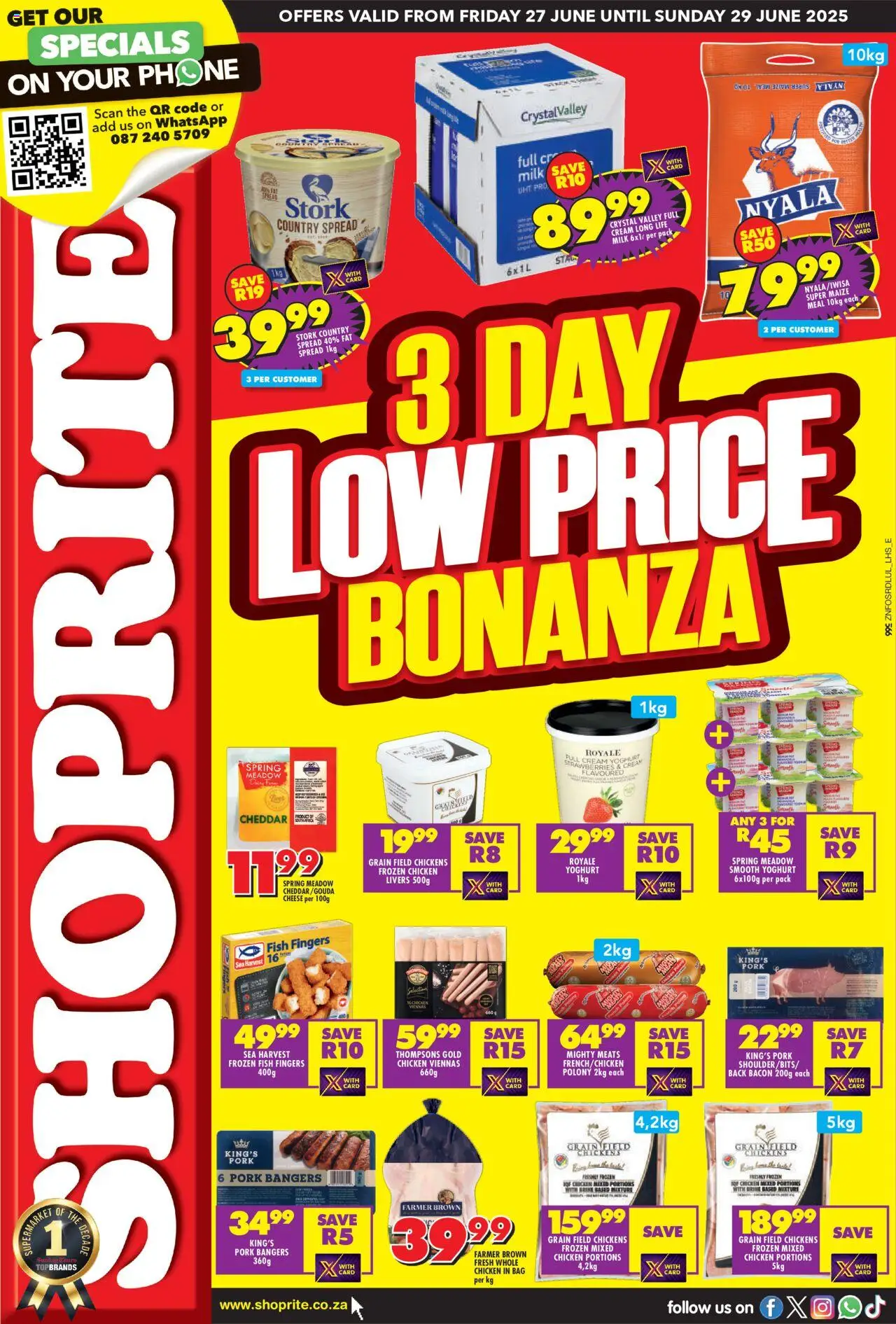 Shoprite KwaZulu-Natal - Low Price Bonanza 27/06 - 29/06/2025 >> Catalogue