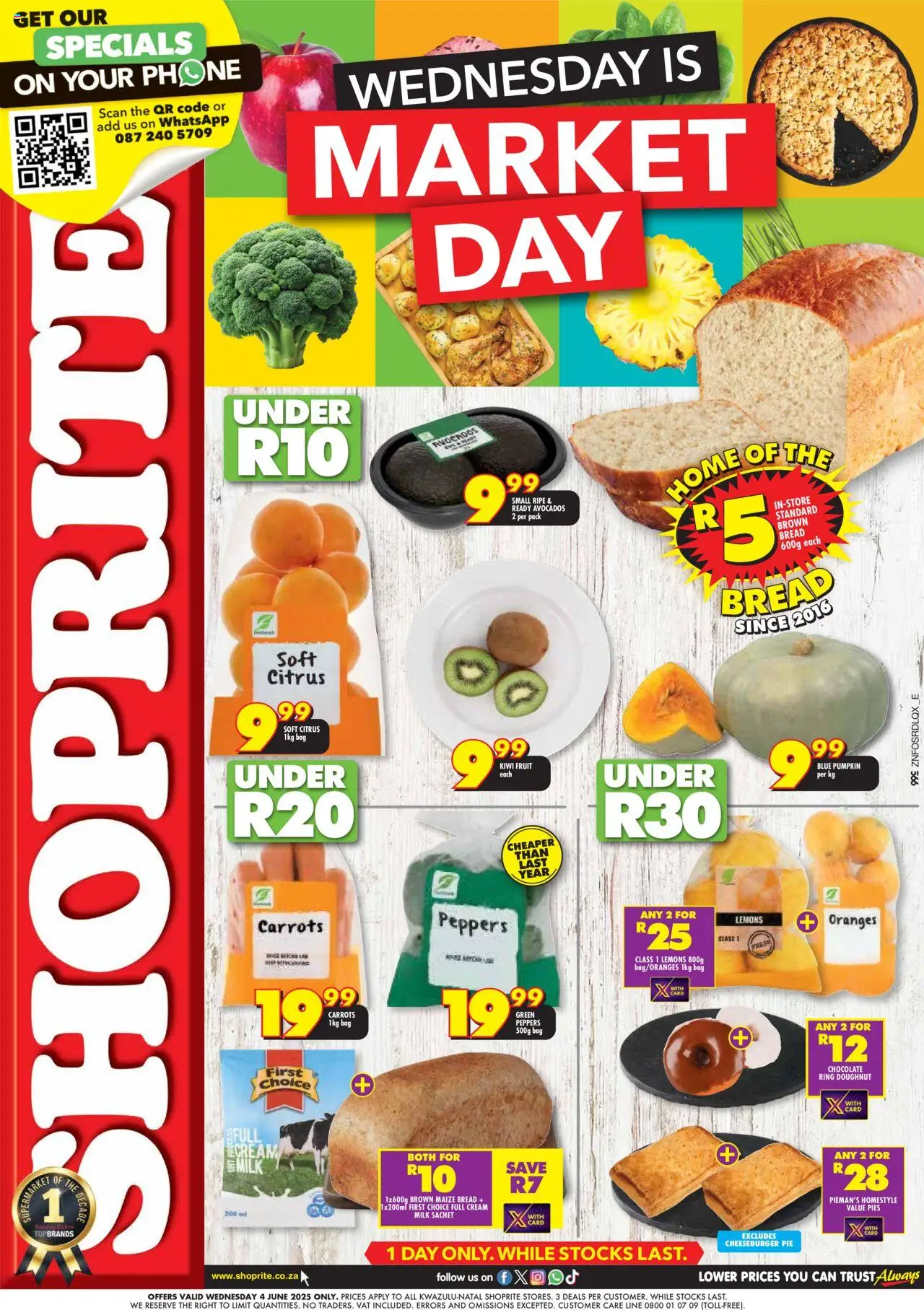 Shoprite KwaZulu-Natal - Market Day Deals 04/06 - 04/06/2025 >> Catalogue