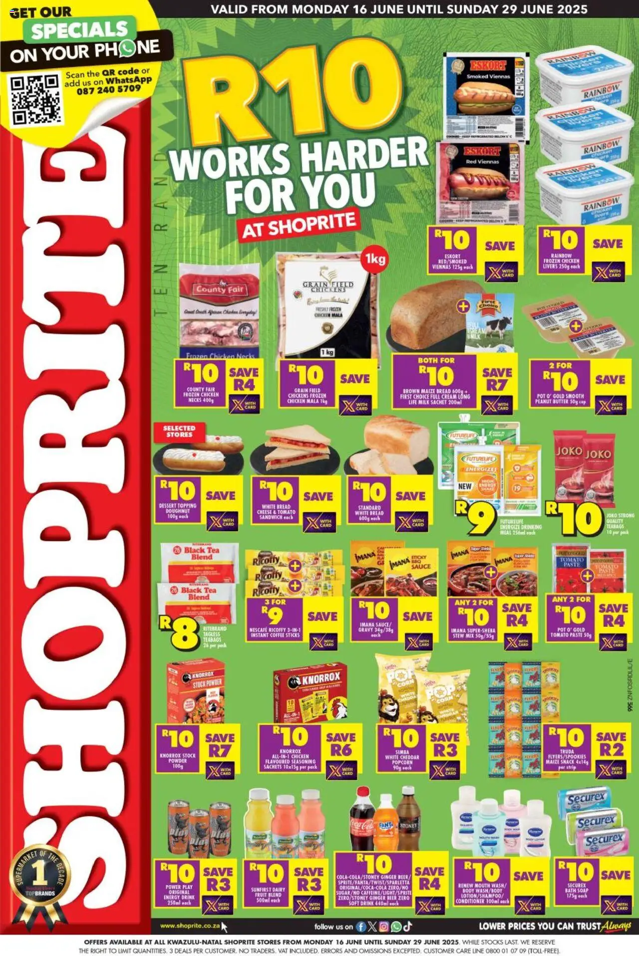 Shoprite KwaZulu-Natal - R10 Goes Further 16/06 - 29/06/2025