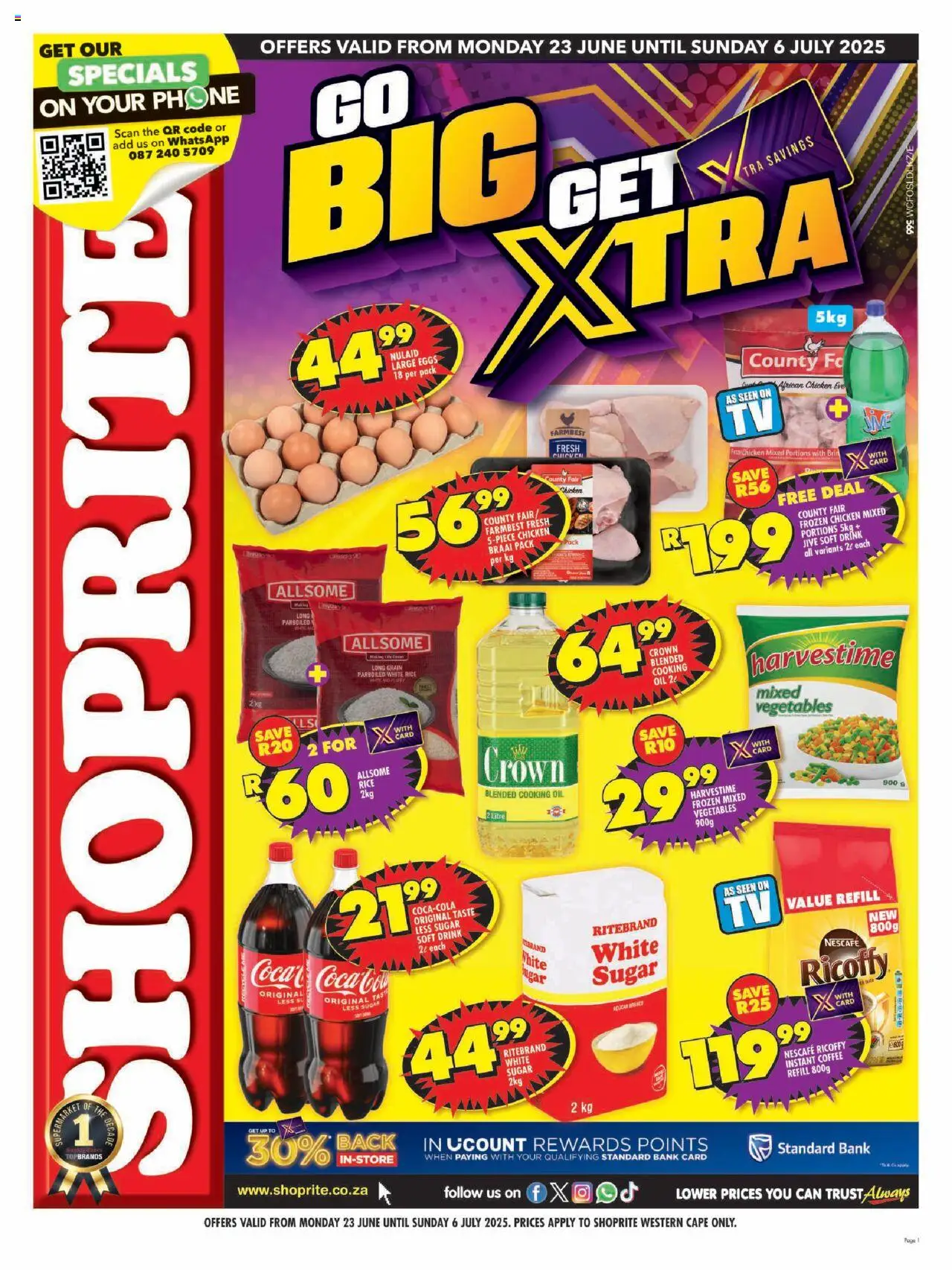 Shoprite Western Cape - Xtra Savings 23/06 - 06/07/2025 >> Catalogue