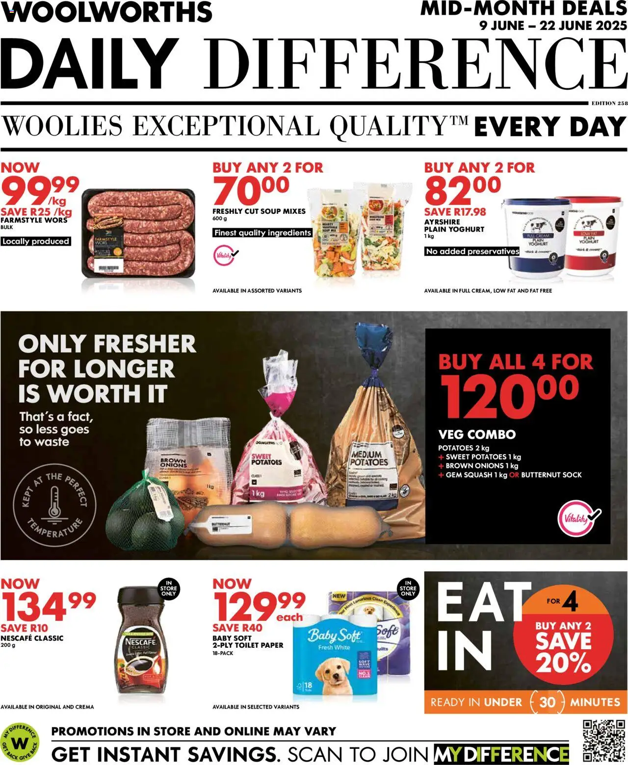 Woolworths Daily Difference - Gauteng from 09/06 - 22/06/2025
