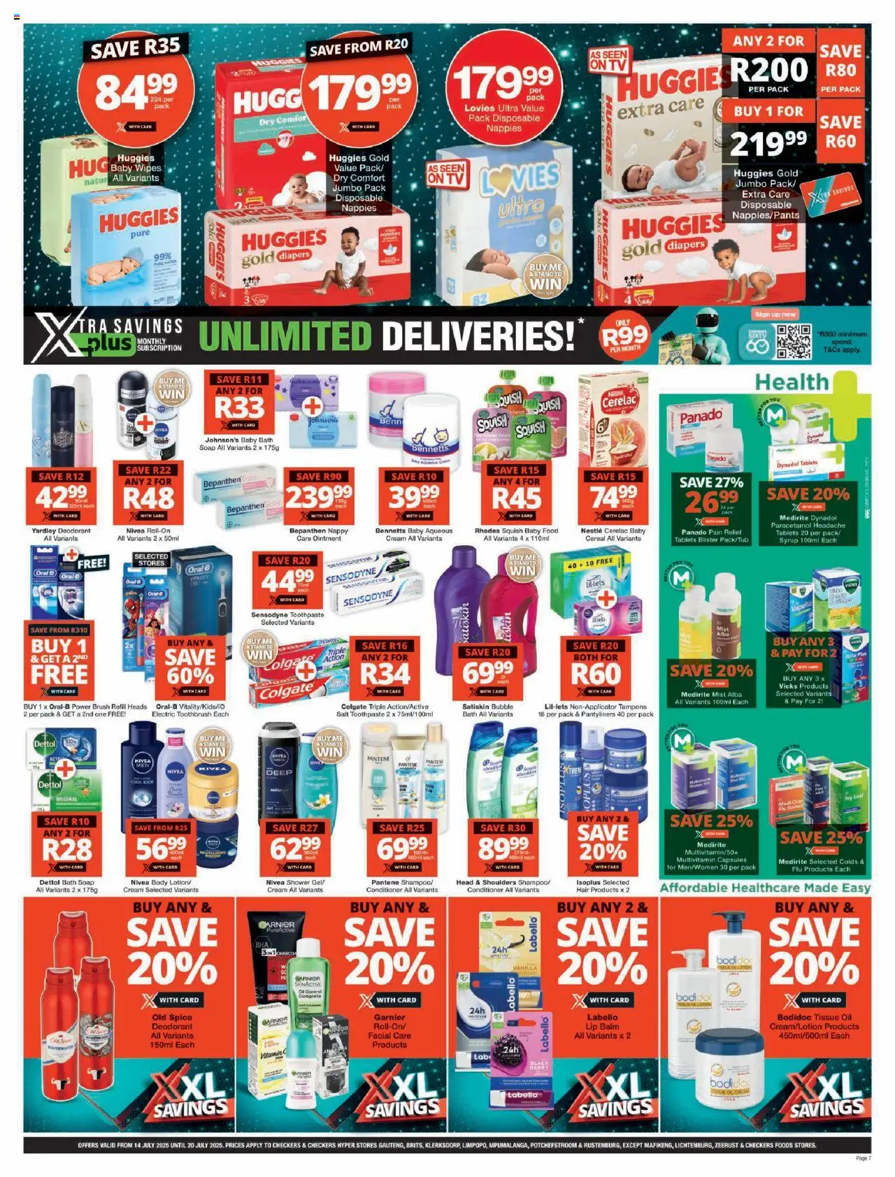 Checkers Gauteng - XXL Savings Week 6 Deals 14/07 - 20/07/2025 >> Catalogue - page 7