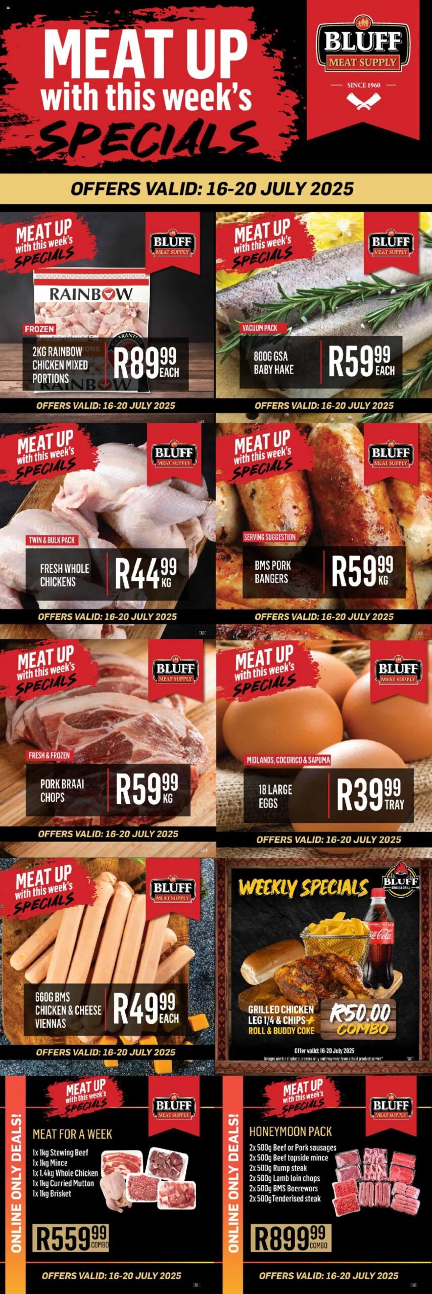 Bluff Meat Supply MEAT UP with this week's SPECIALS! from 16/07 - 20/07/2025