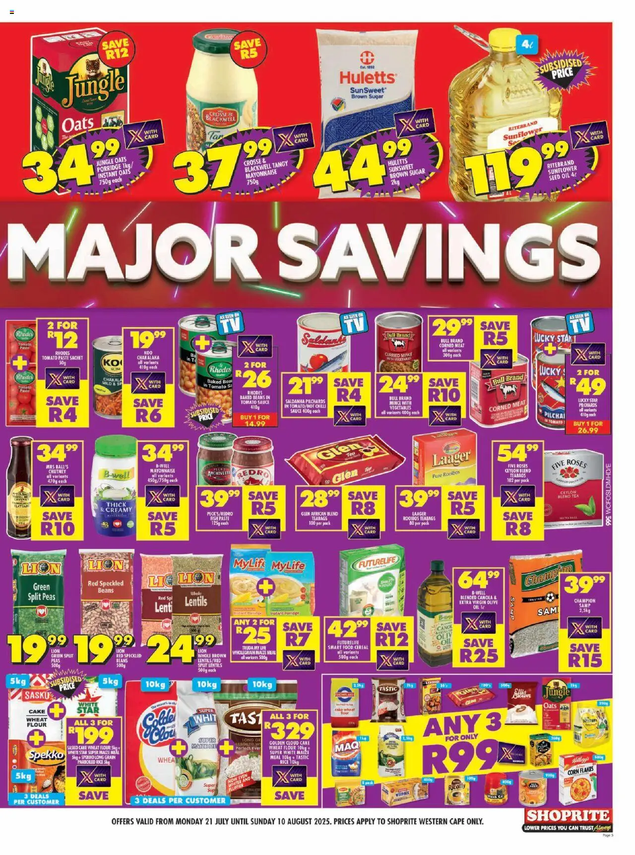 Shoprite Western Cape - Major Deals Extra 21/07 - 10/08/2025 >> Catalogue - page 5