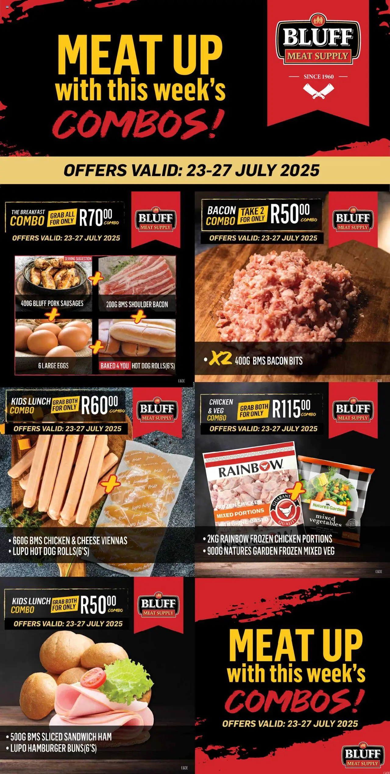 Bluff Meat Supply MEAT UP with this week’s COMBOS! from 23/07 - 27/07/2025