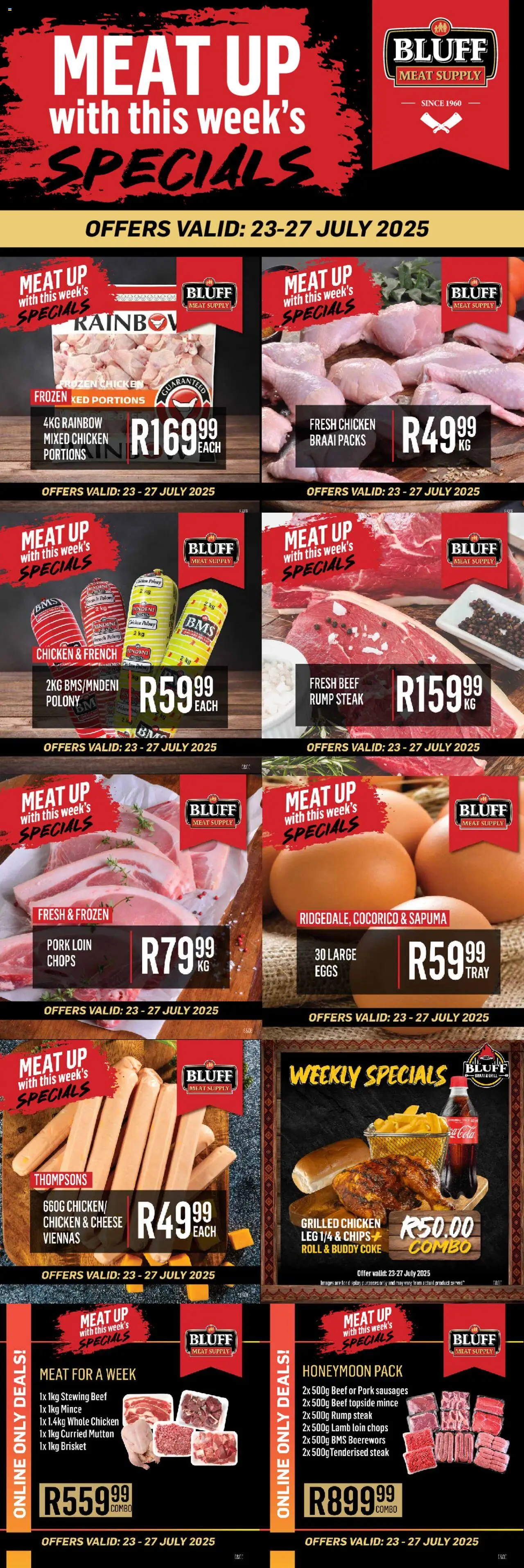 Bluff Meat Supply MEAT UP with this week’s SPECIALS from 23/07 - 27/07/2025 > Promotions