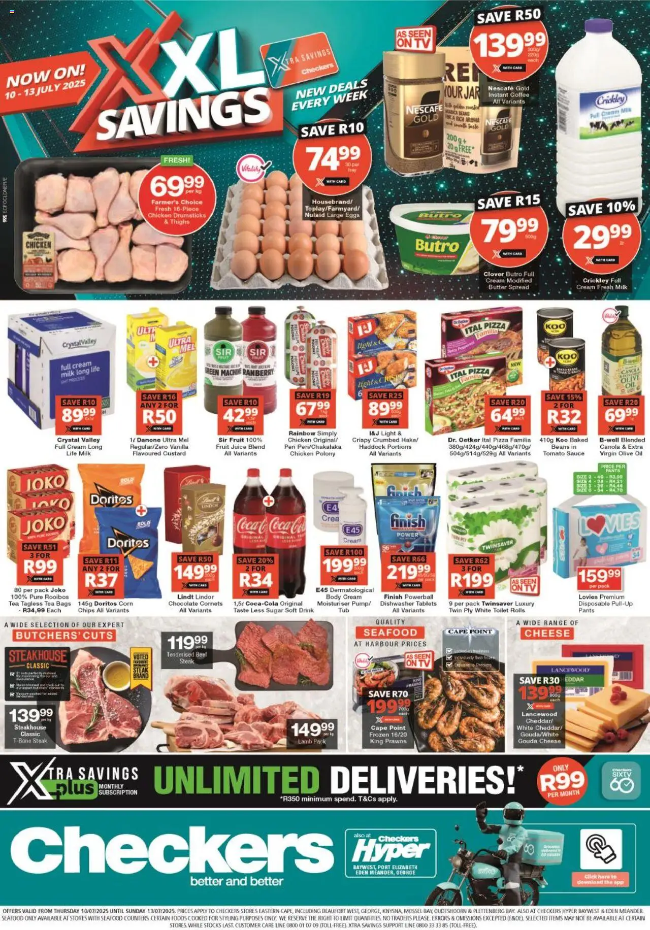 Checkers Eastern Cape - XXL Savings Deals 10/07 - 13/07/2025 >> Catalogue