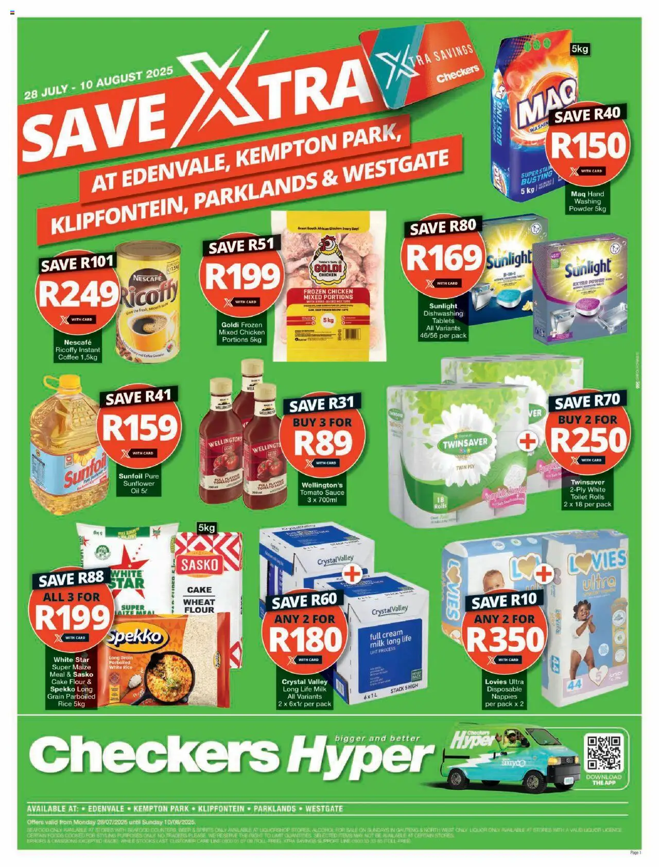 Checkers Gauteng - Hyper July Month-End Promotion 28/07 - 10/08/2025