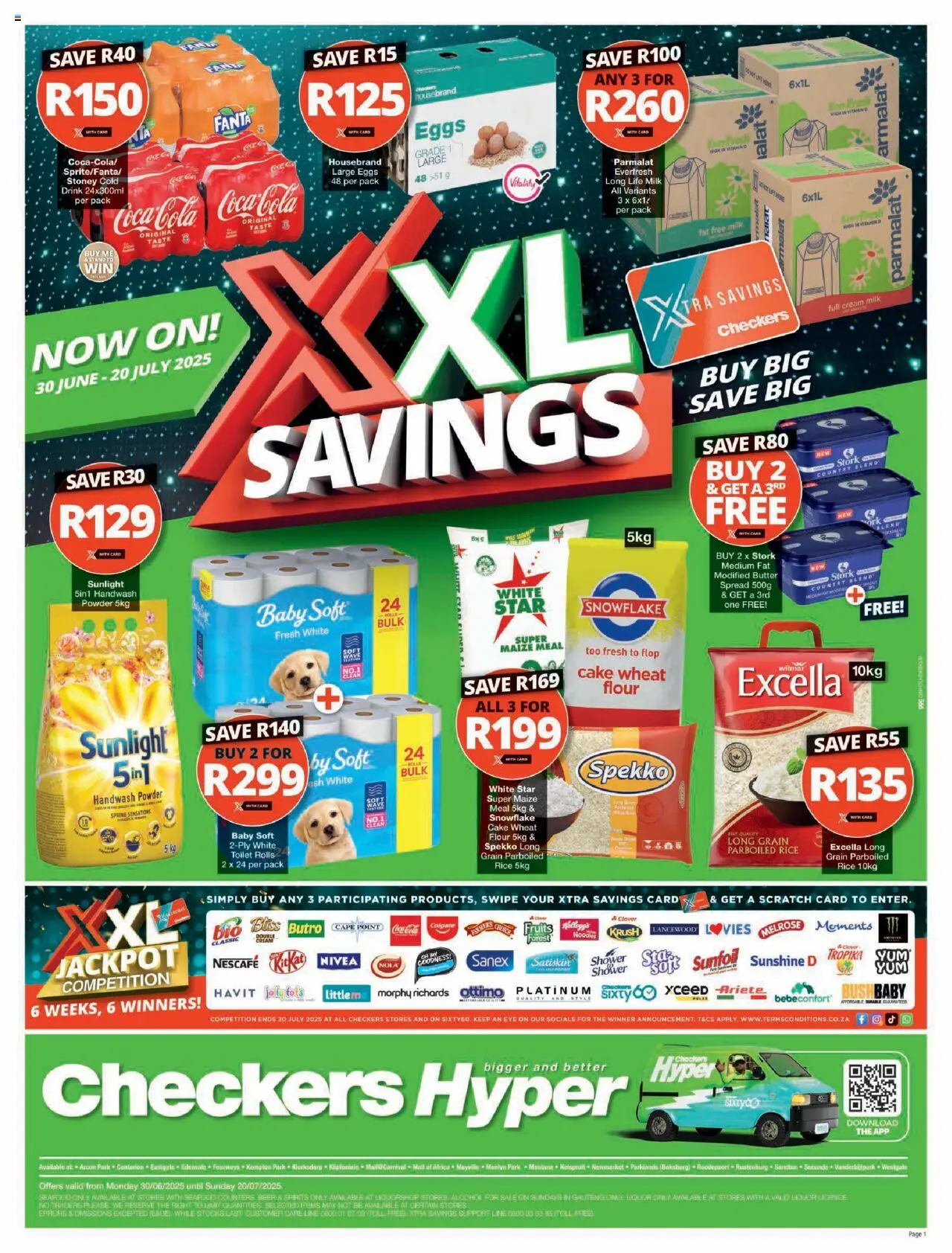 Checkers Gauteng - Hyper XXL Savings 30/06 - 20/07/2025 >> Catalogue