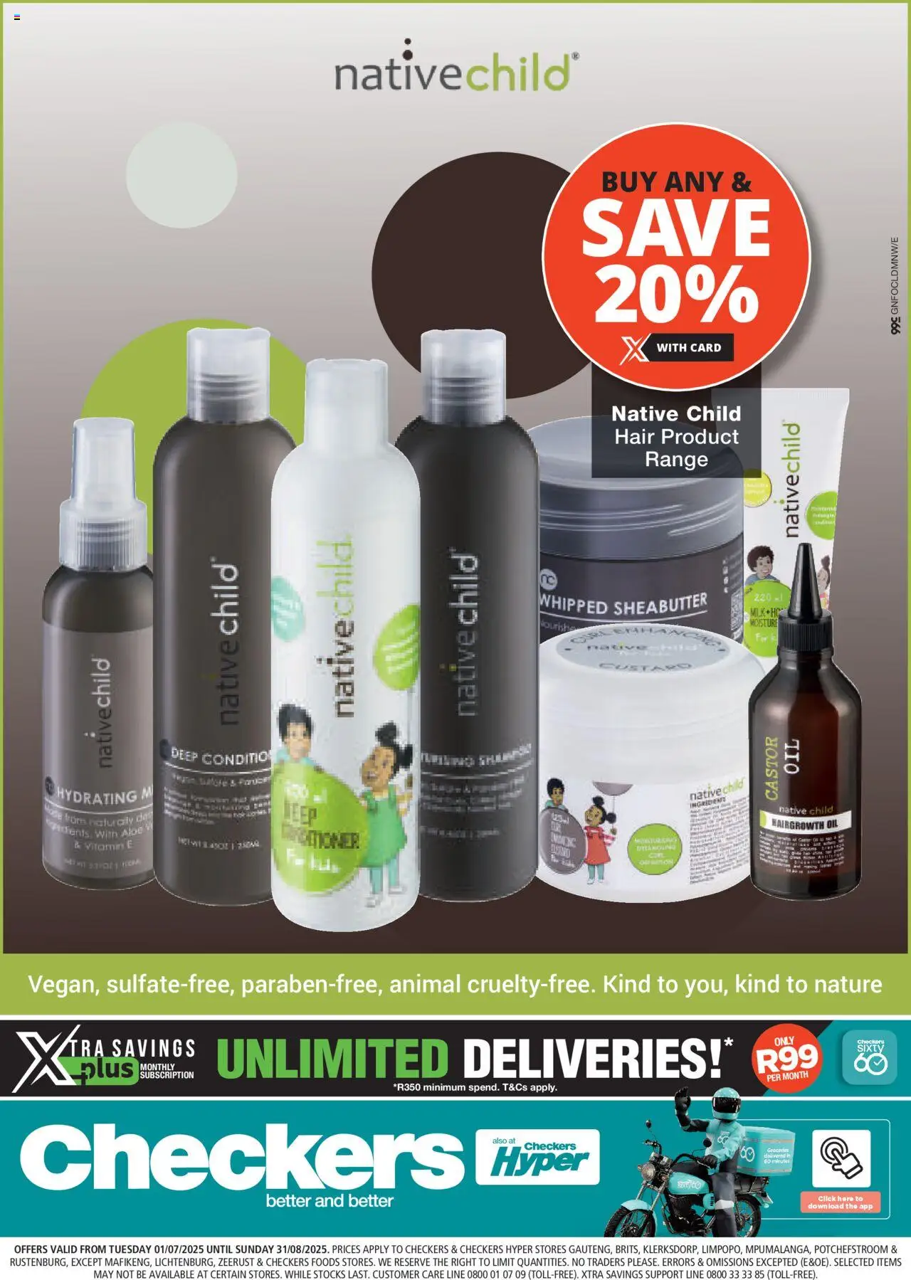 Checkers Gauteng - Native Child Promotion 01/07 - 31/08/2025 >> Catalogue