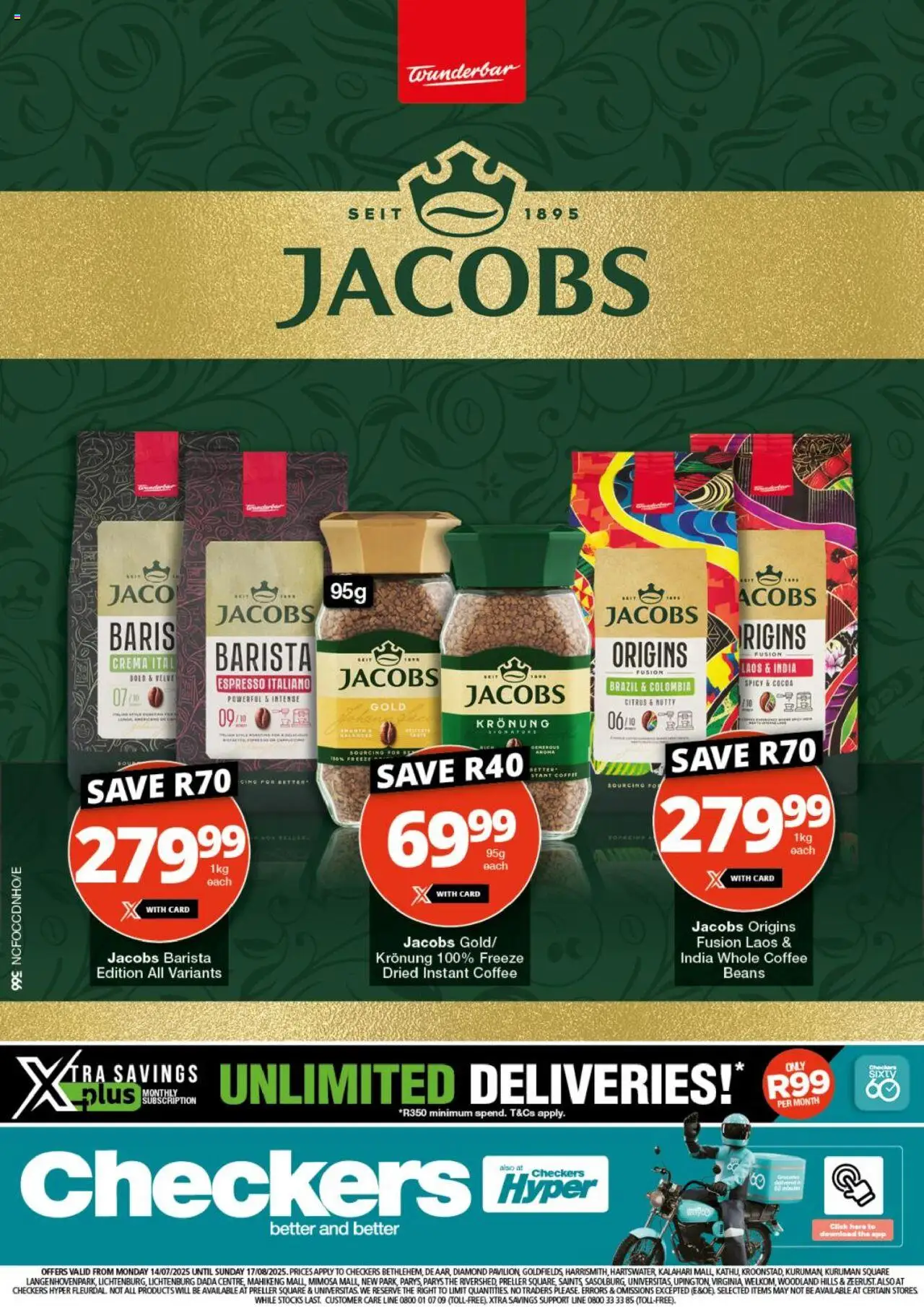 Checkers Northern Cape - Jacobs Promotion 14/07 - 17/09/2025 >> Catalogue
