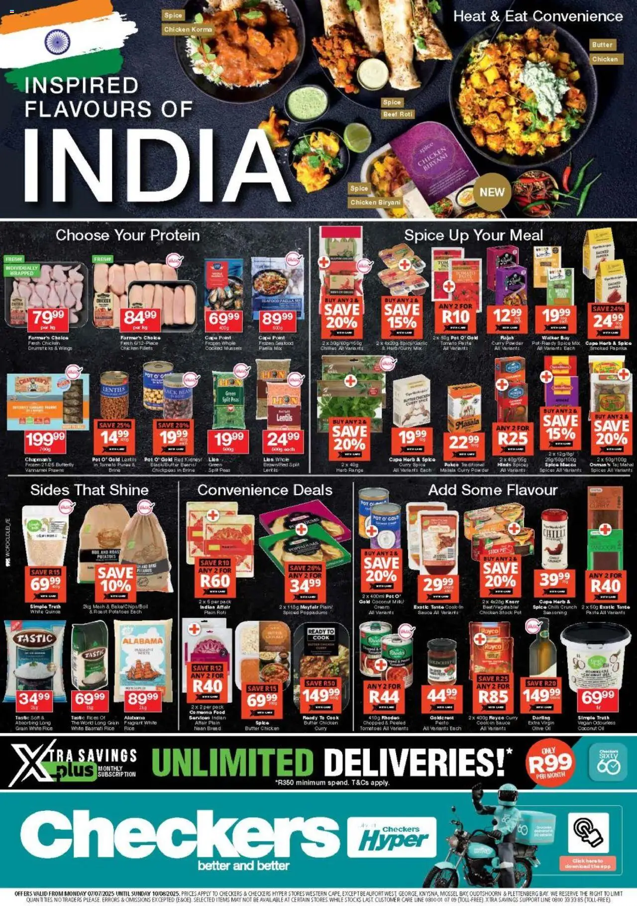 Checkers Western Cape - Flavours of India Promotion 07/07 - 10/08/2025 >> Catalogue