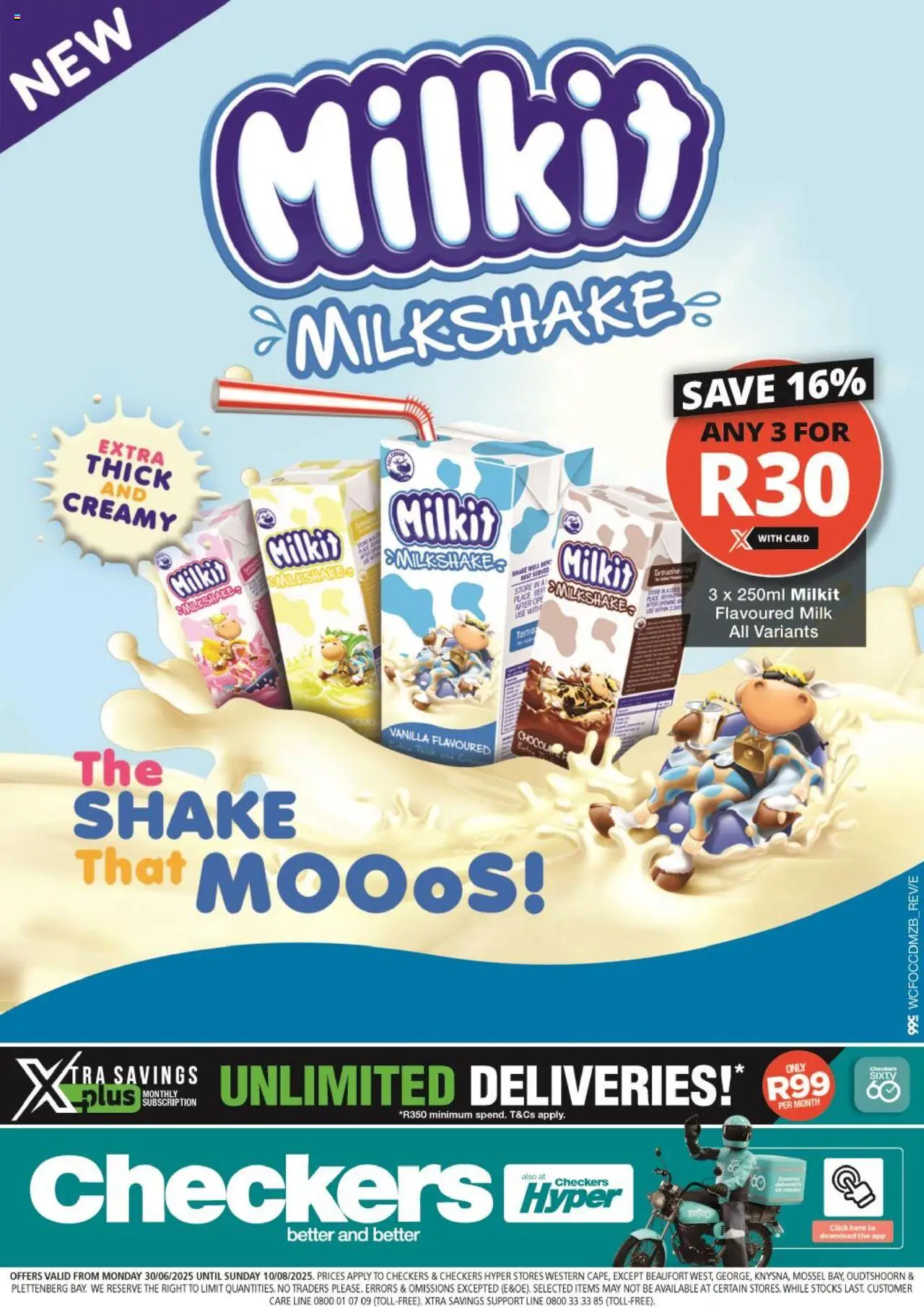 Checkers Western Cape - Milkit Promotion 30/06 - 10/08/2025 >> Catalogue - Milk, Vanilla