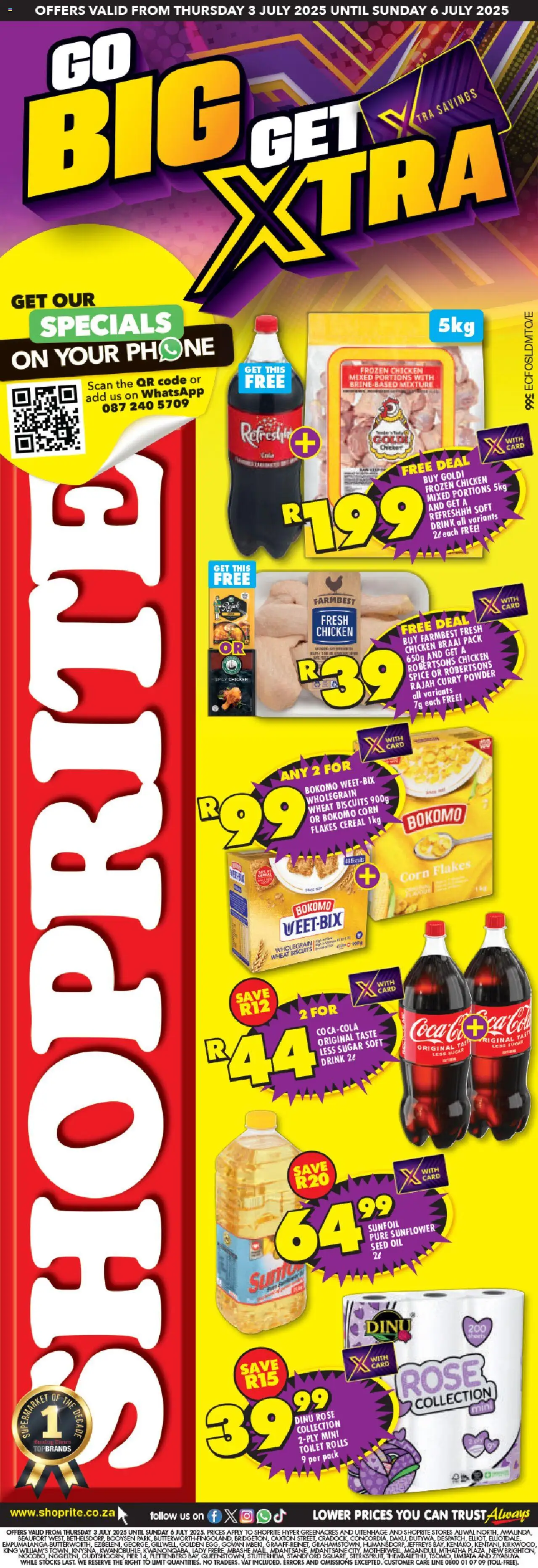 Shoprite Eastern Cape - Big Xtra Savings Exclusive 03/07 - 06/07/2025 >> Catalogue