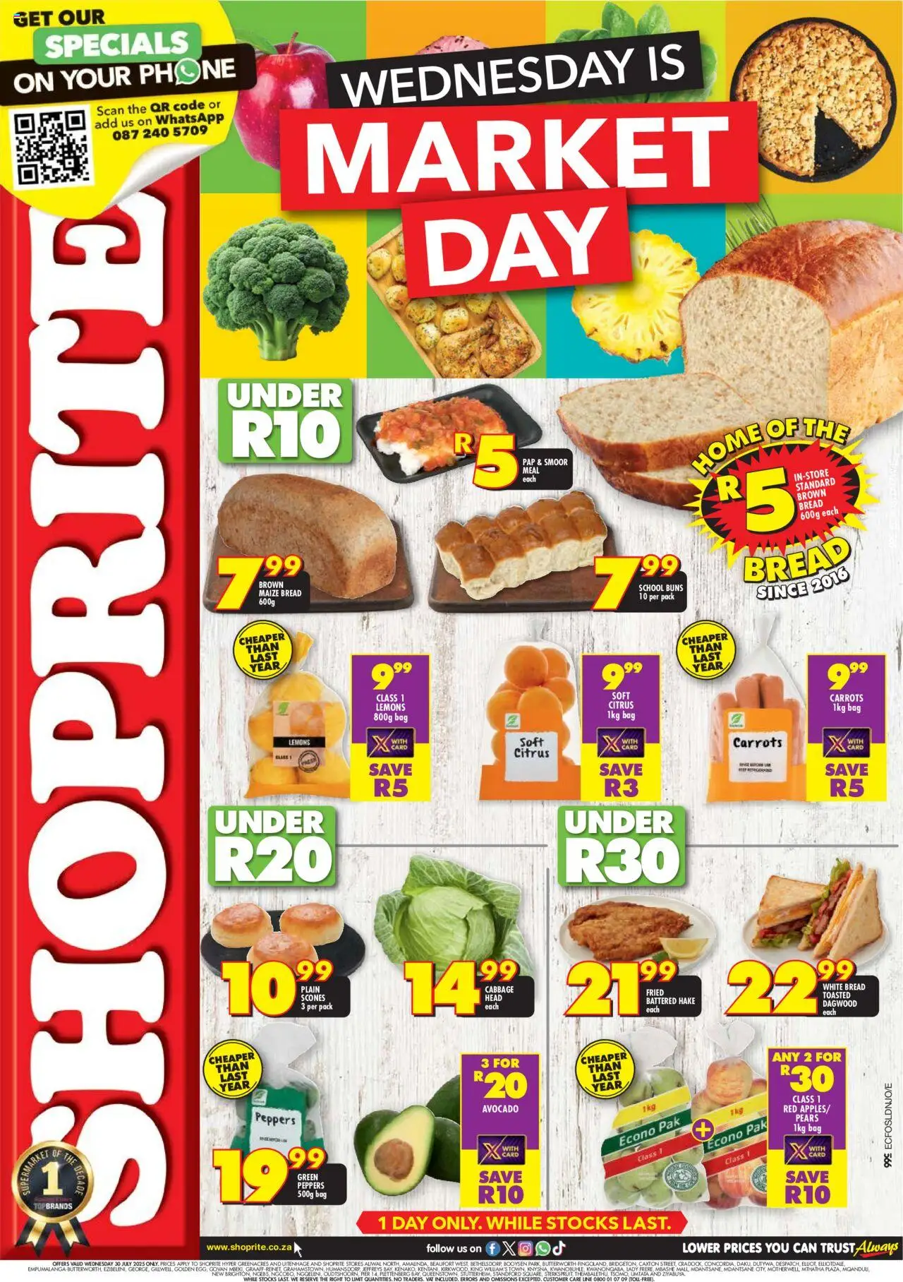 Shoprite Eastern Cape - Market Day Deals 30/07 - 30/07/2025