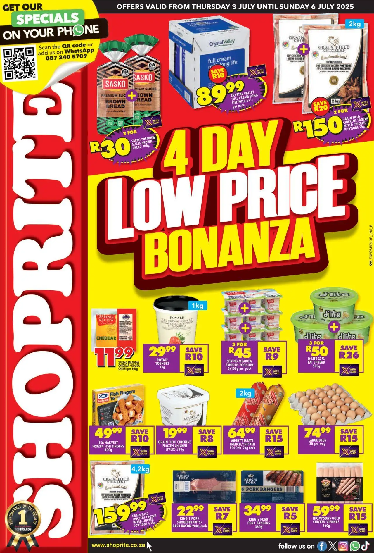 Shoprite KwaZulu-Natal - Low Price Bonanza 03/07 - 06/07/2025