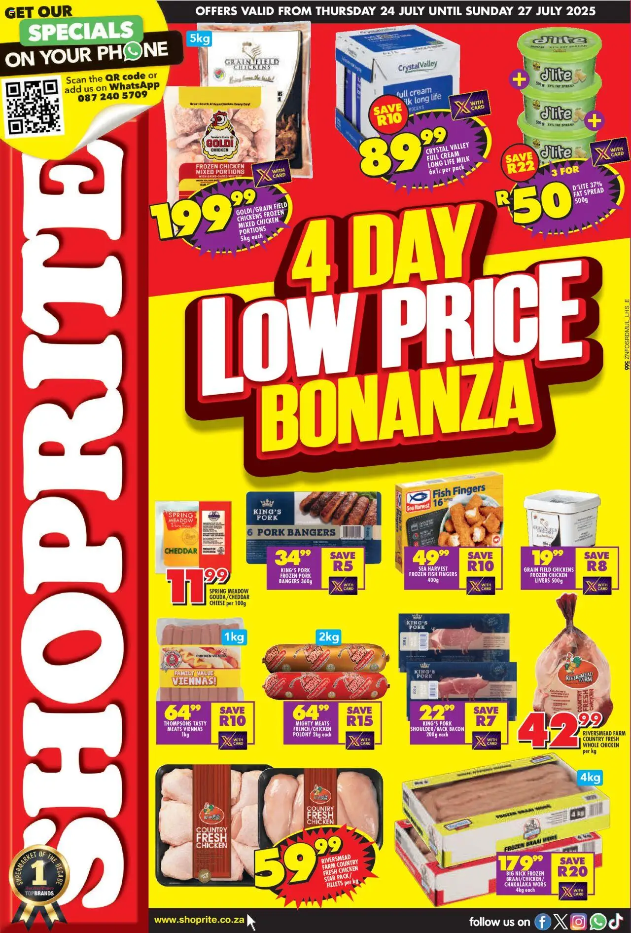 Shoprite KwaZulu-Natal - Low Price Bonanza 24/07 - 27/07/2025