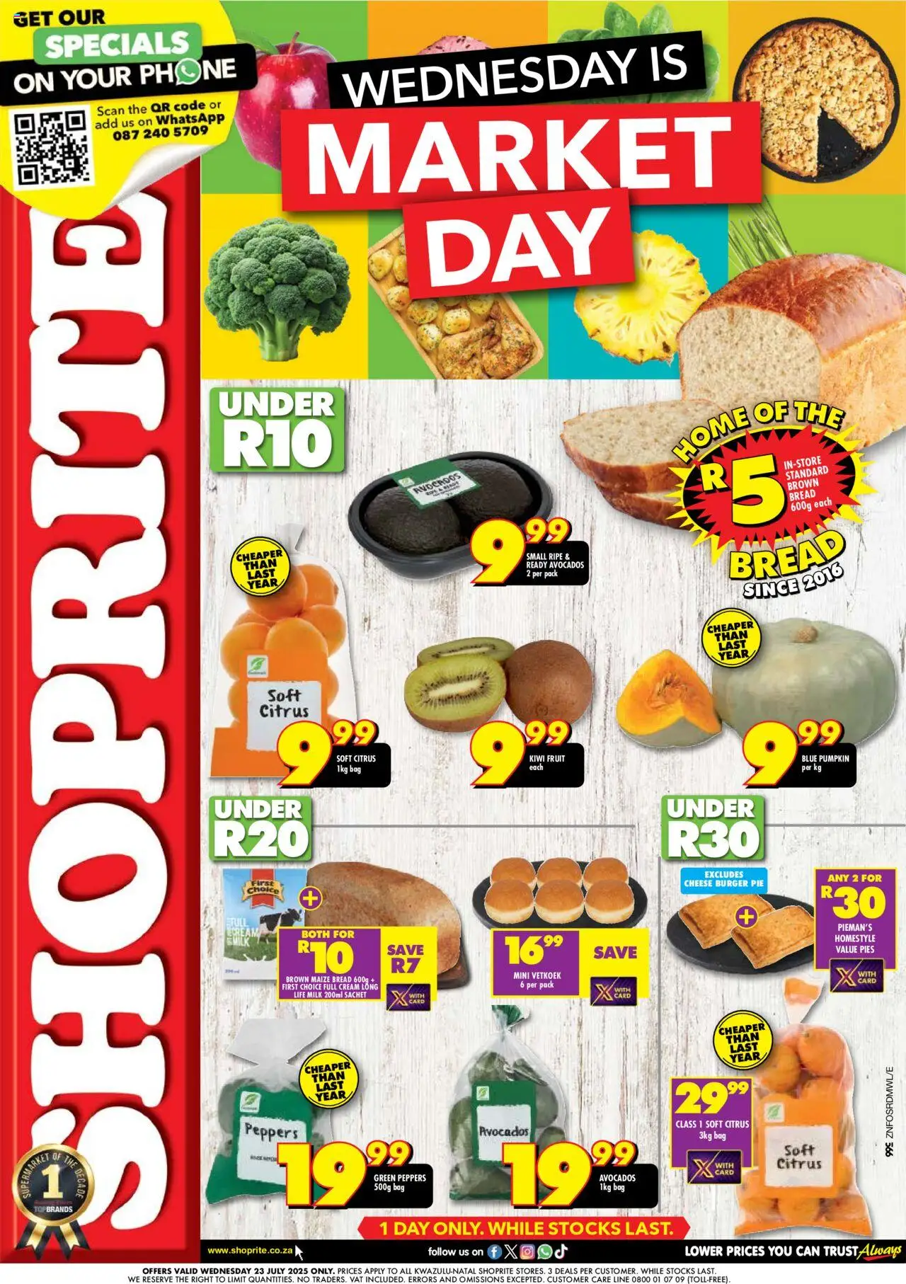 Shoprite KwaZulu-Natal - Market Day Deals 23/07 - 23/07/2025