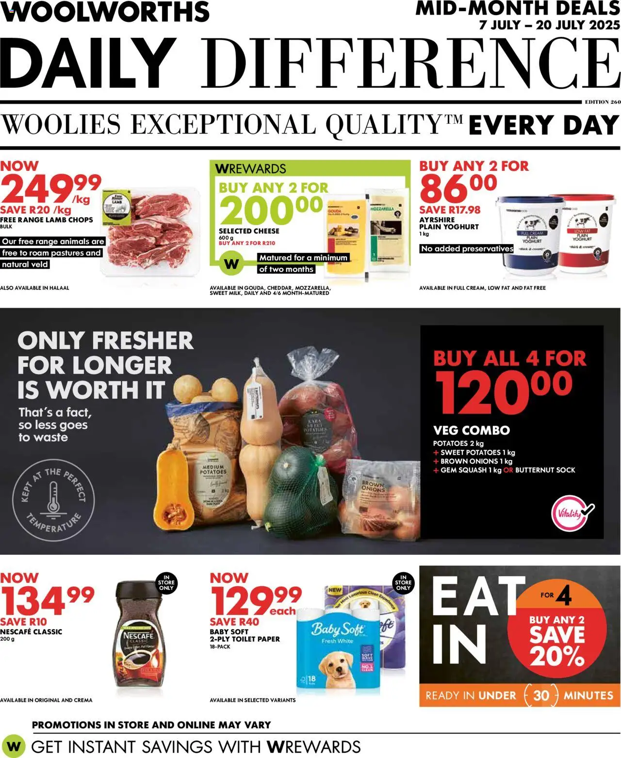Woolworths Daily Difference - Western Cape from 07/07 - 20/07/2025 > Promotions