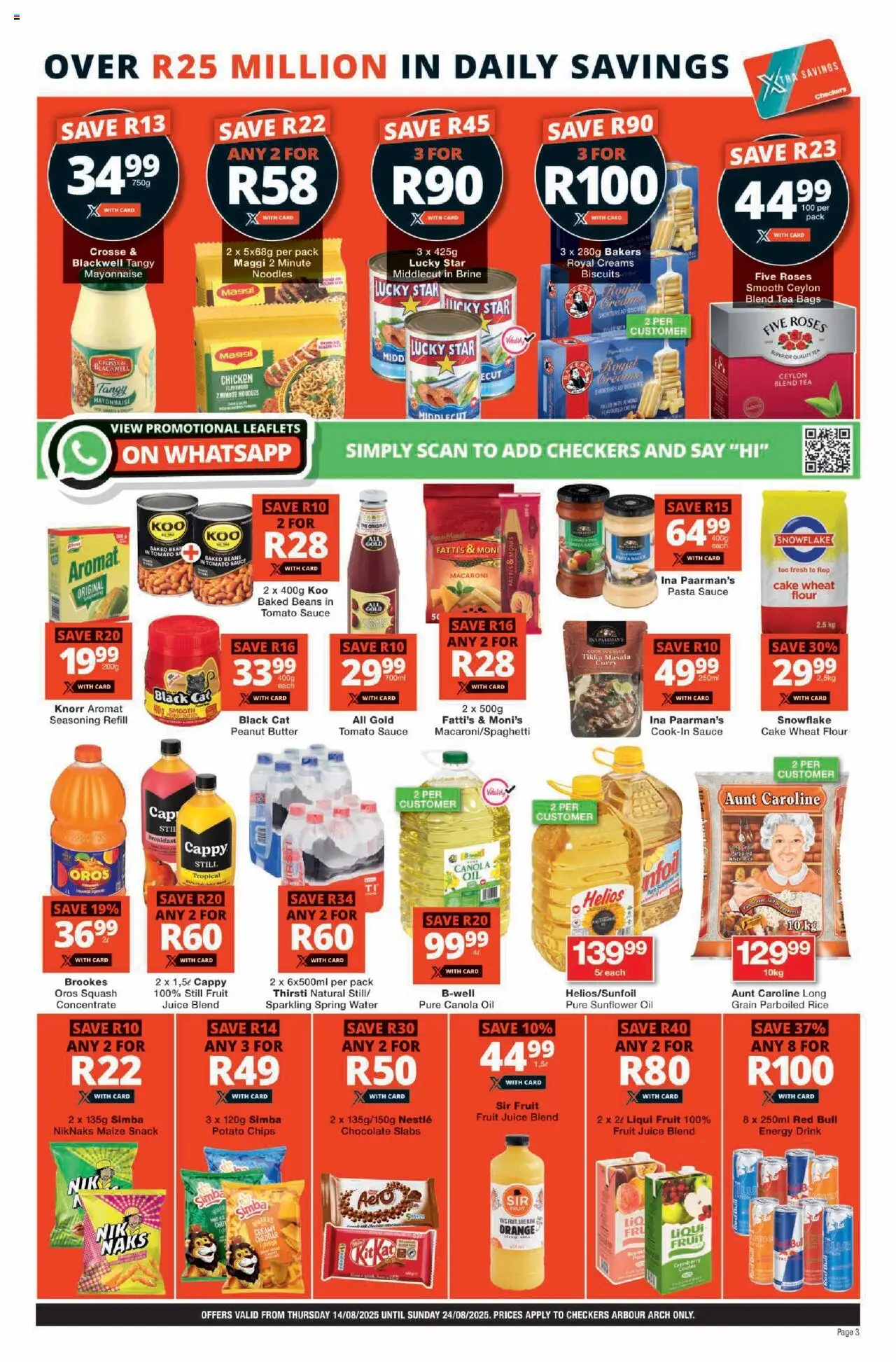 Checkers KwaZulu-Natal - Arbour Arch Store Opening 14/08 - 24/08/2025 >> Catalogue - page 3 Checkers KwaZulu-Natal - Arbour Arch Store Opening 14/08 - 24/08/2025 >> Catalogue - page 3
