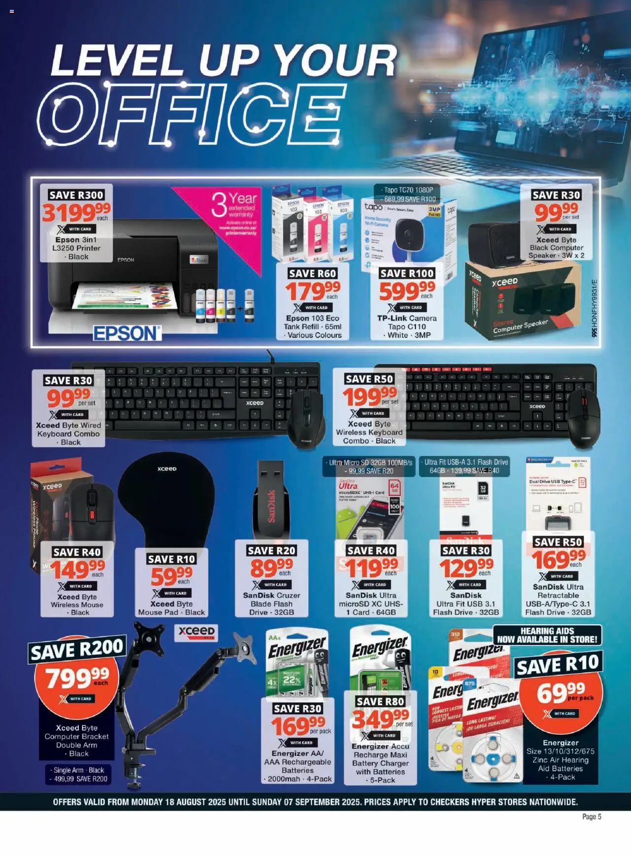 Checkers Hyper Tech X August Promotion 18/08 - 07/09/2025 >> Catalogue - page 5 Checkers Hyper Tech X August Promotion 18/08 - 07/09/2025 >> Catalogue - page 5