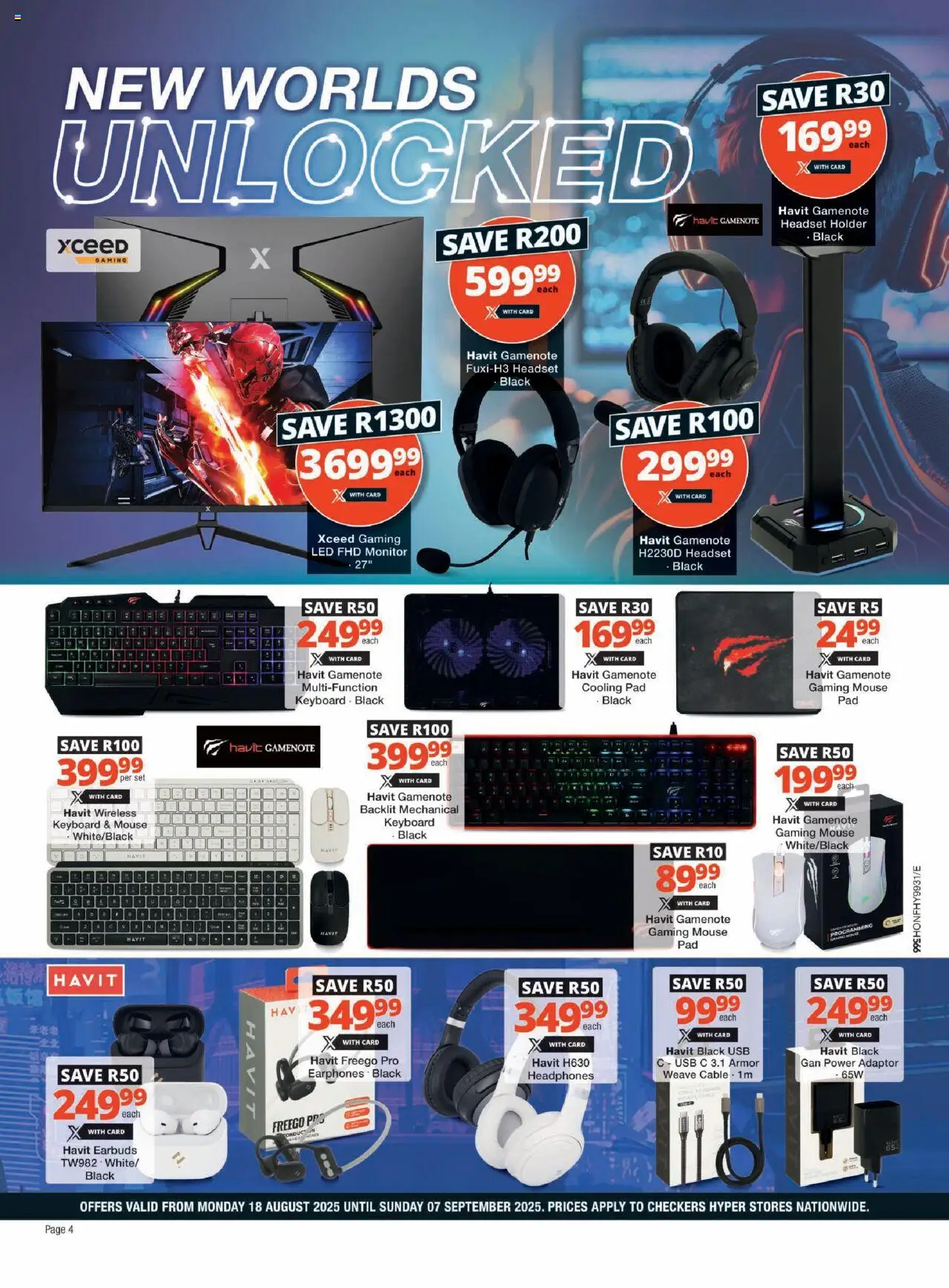 Checkers Hyper Tech X August Promotion 18/08 - 07/09/2025 >> Catalogue - page 4 Checkers Hyper Tech X August Promotion 18/08 - 07/09/2025 >> Catalogue - page 4