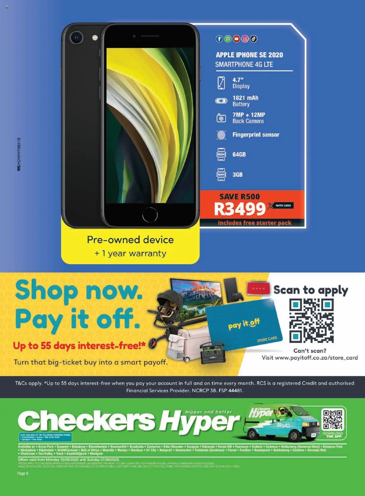 Checkers Hyper Tech X August Promotion 18/08 - 07/09/2025 >> Catalogue - page 8 Checkers Hyper Tech X August Promotion 18/08 - 07/09/2025 >> Catalogue - page 8
