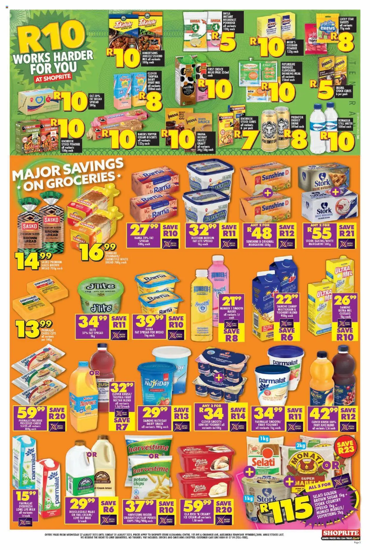 Shoprite Gauteng - Major Deals Grand Opening Alexandra Centre 27/08 - 31/08/2025 >> Catalogue - page 3 Shoprite Gauteng - Major Deals Grand Opening Alexandra Centre 27/08 - 31/08/2025 >> Catalogue - page 3