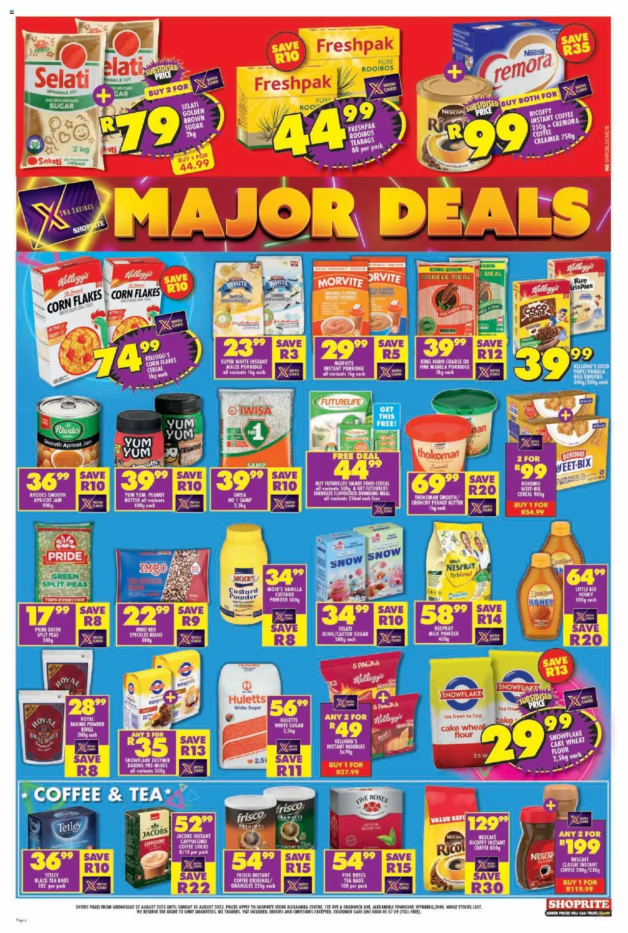 Shoprite Gauteng - Major Deals Grand Opening Alexandra Centre 27/08 - 31/08/2025 >> Catalogue - page 4 Shoprite Gauteng - Major Deals Grand Opening Alexandra Centre 27/08 - 31/08/2025 >> Catalogue - page 4