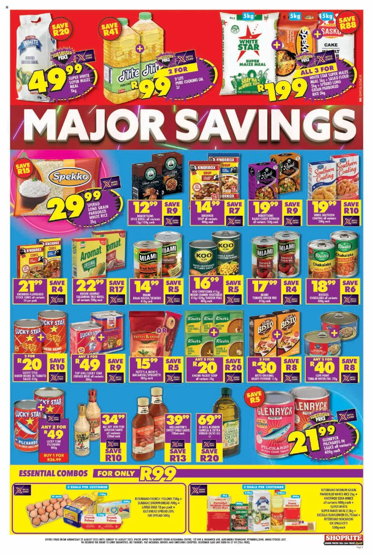 Shoprite Gauteng - Major Deals Grand Opening Alexandra Centre 27/08 - 31/08/2025 >> Catalogue - page 5 Shoprite Gauteng - Major Deals Grand Opening Alexandra Centre 27/08 - 31/08/2025 >> Catalogue - page 5