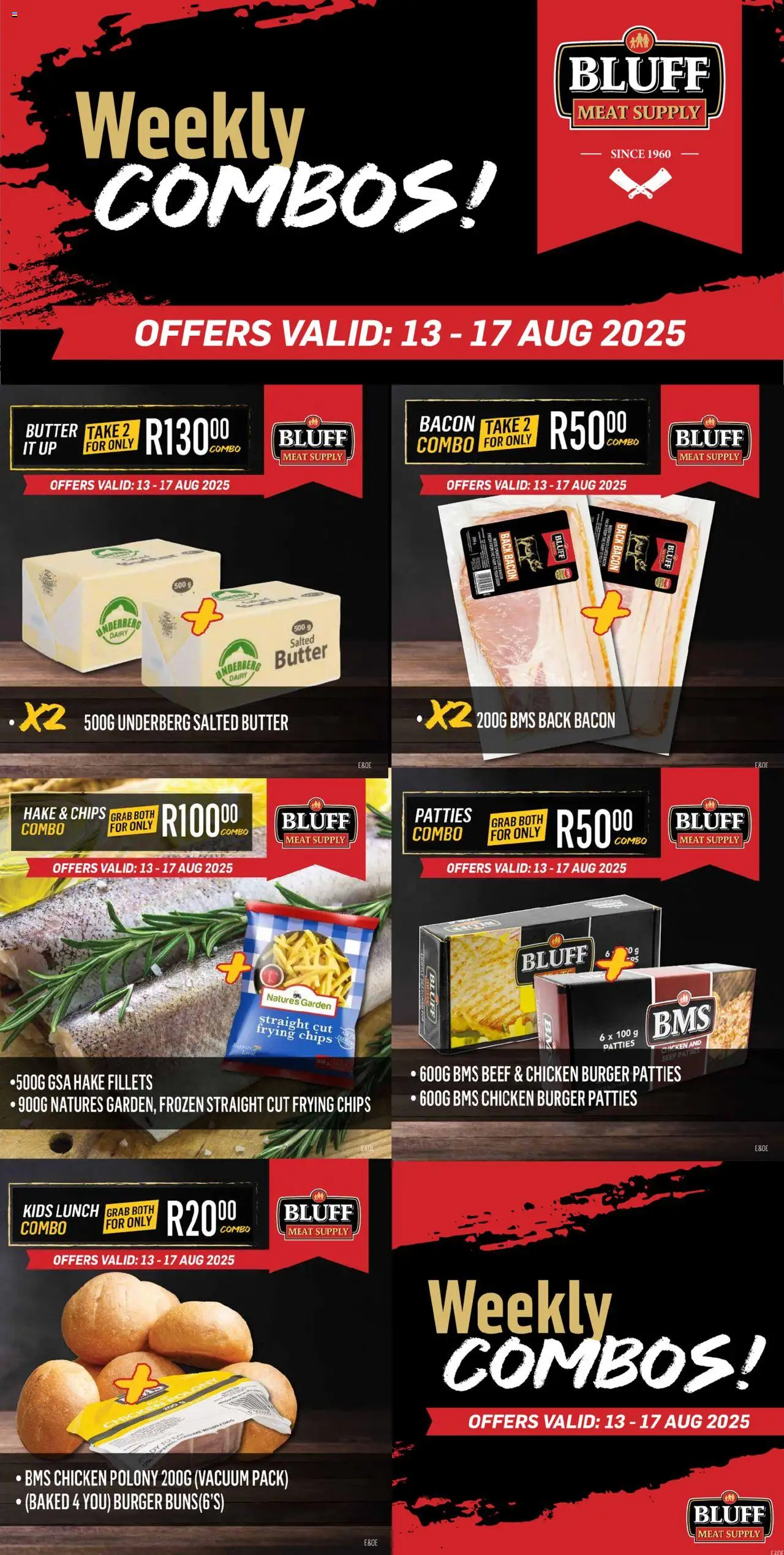 Bluff Meat Supply Weekly COMBOS! from 13/08 - 17/08/2025