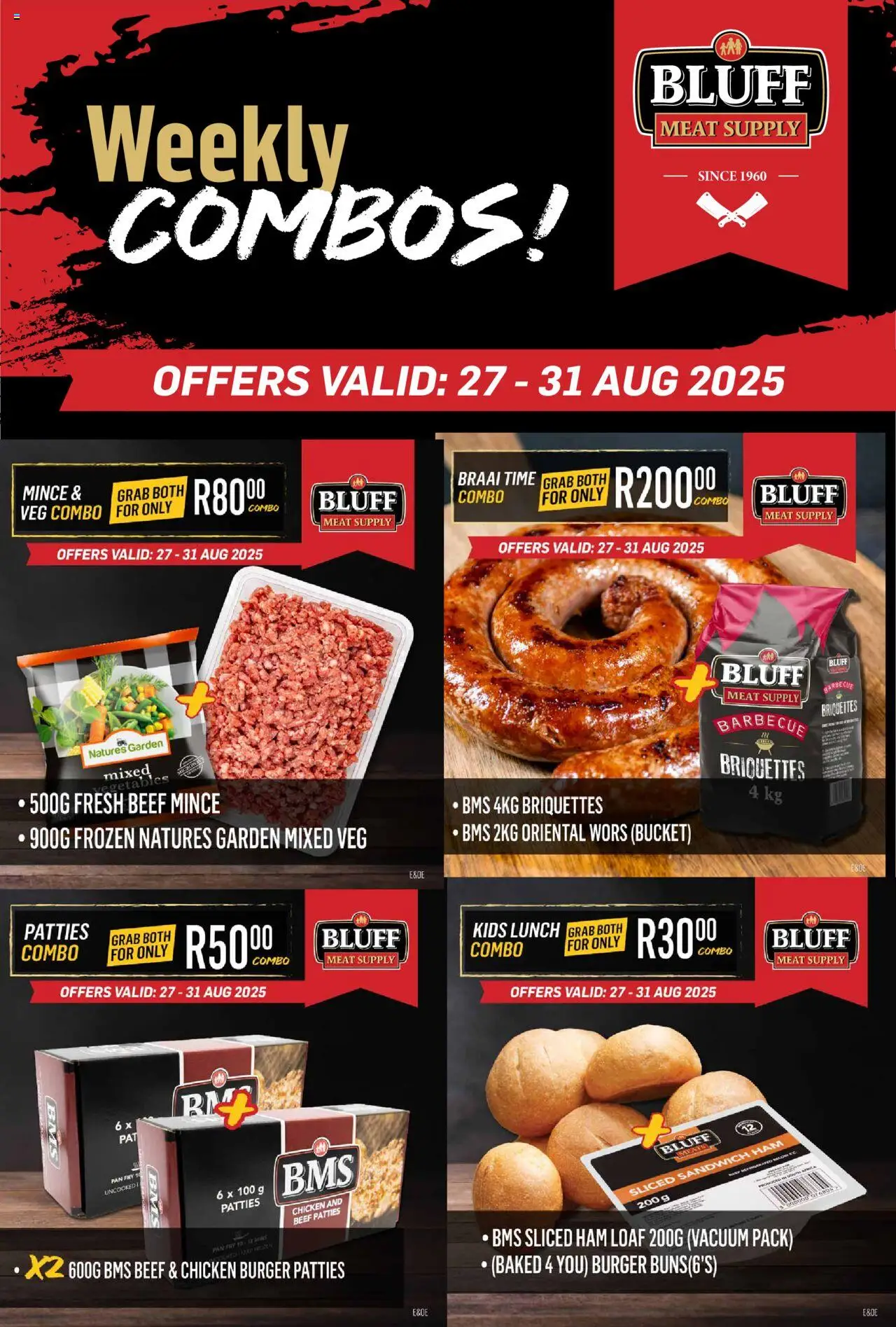Bluff Meat Supply Weekly COMBOS! from 27/08 - 31/08/2025